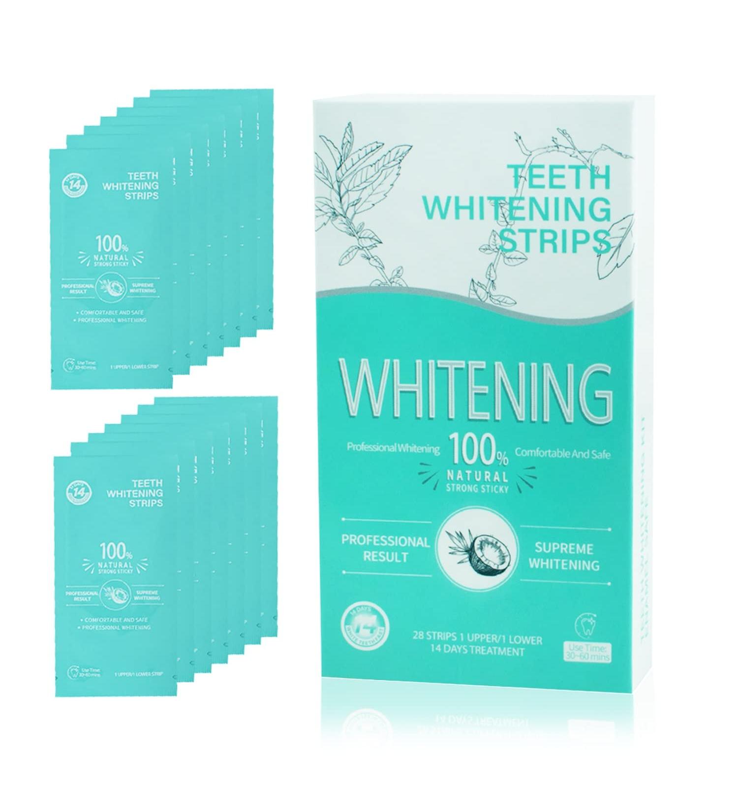 Professional Teeth Whitening Strips - 28Pcs (14 Sets), 1 Hour Whitening, High Adhesion, No-Slip Dry Strips - Buy Online on GoSupps.com