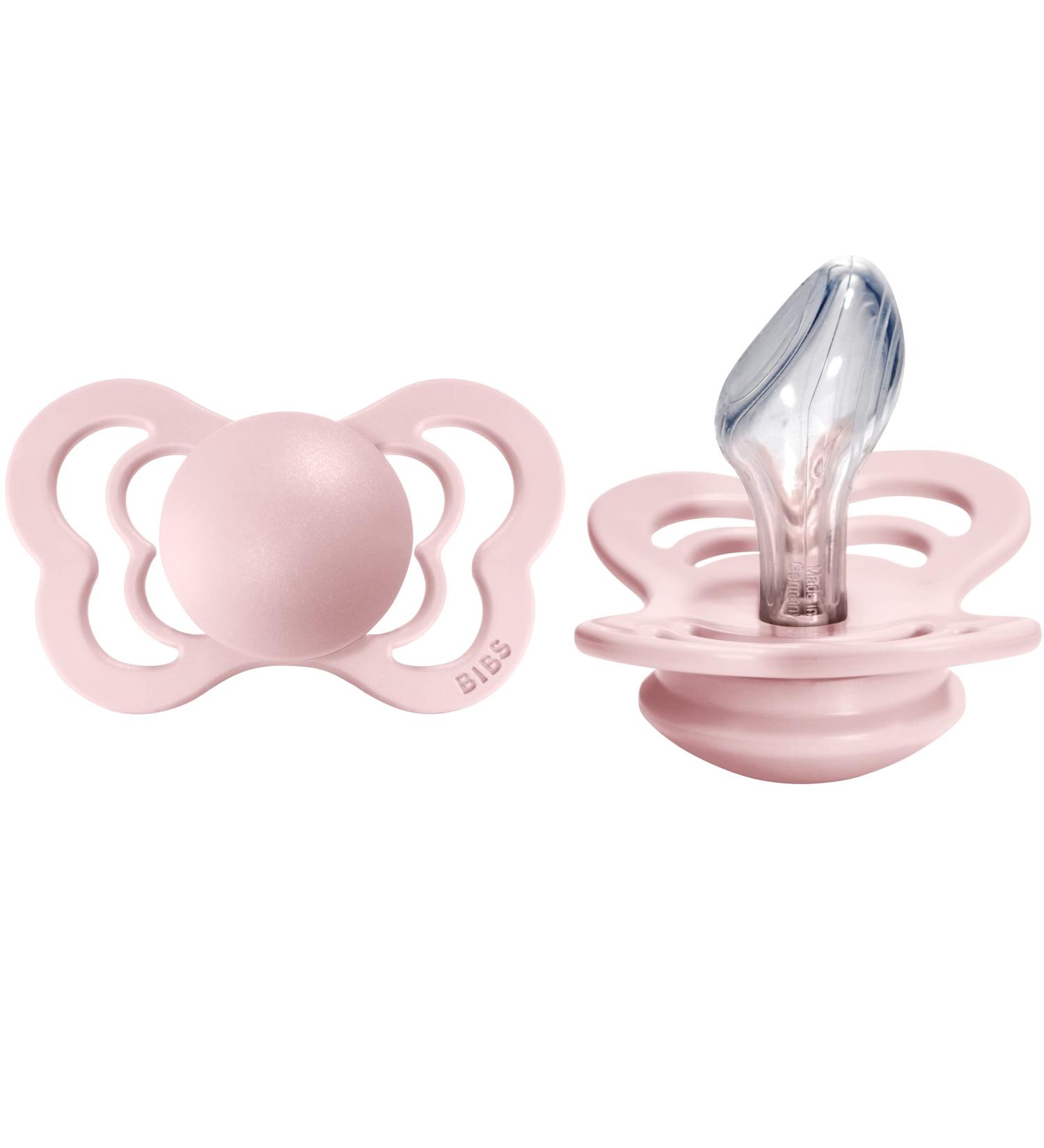 BIBS Couture Pacifiers | Orthodontic Nipple | BPA-Free Silicone | Made in Denmark | Set of 2 Soothers (Blossom 6-18 Months) - Buy Online on GoSupps.com