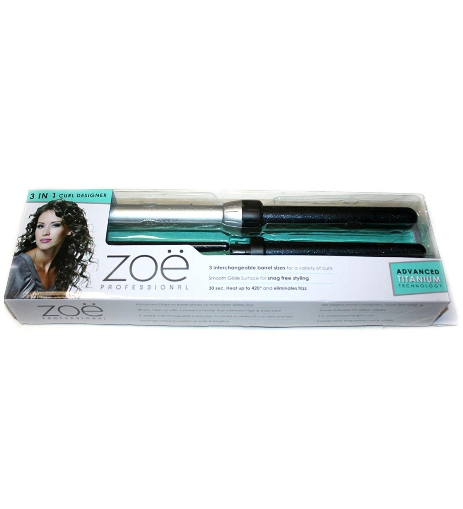 3-in-1 Hair Curler Advanced Titanium Technology Designer Curling Iron Wand