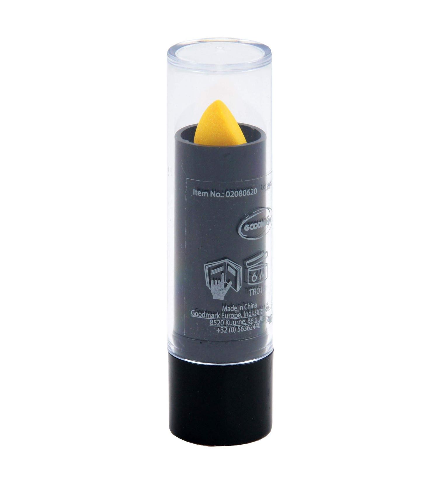 Goodmark 02080620 - UV lipstick yellow 1 piece 3.4 gr lipstick on blister card lights in the UV light bright make -up make -up costume carnival stage theater disco Halloween