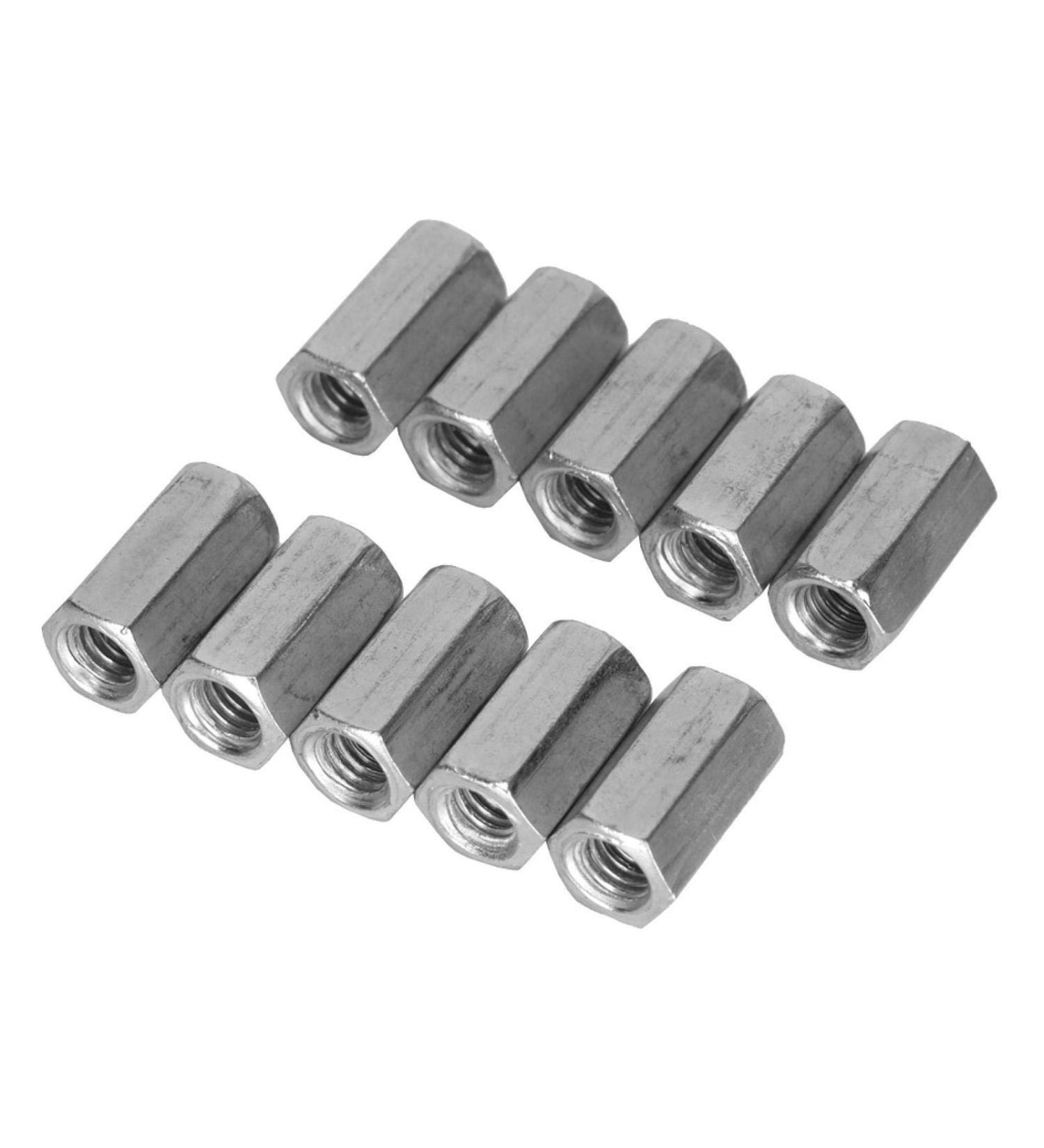 Leku long rod nut 10-piece nut hex socket nut holder threaded fastener (M6*25) (M6*18) for industrial machinery and equipment - Buy Online on GoSupps.com