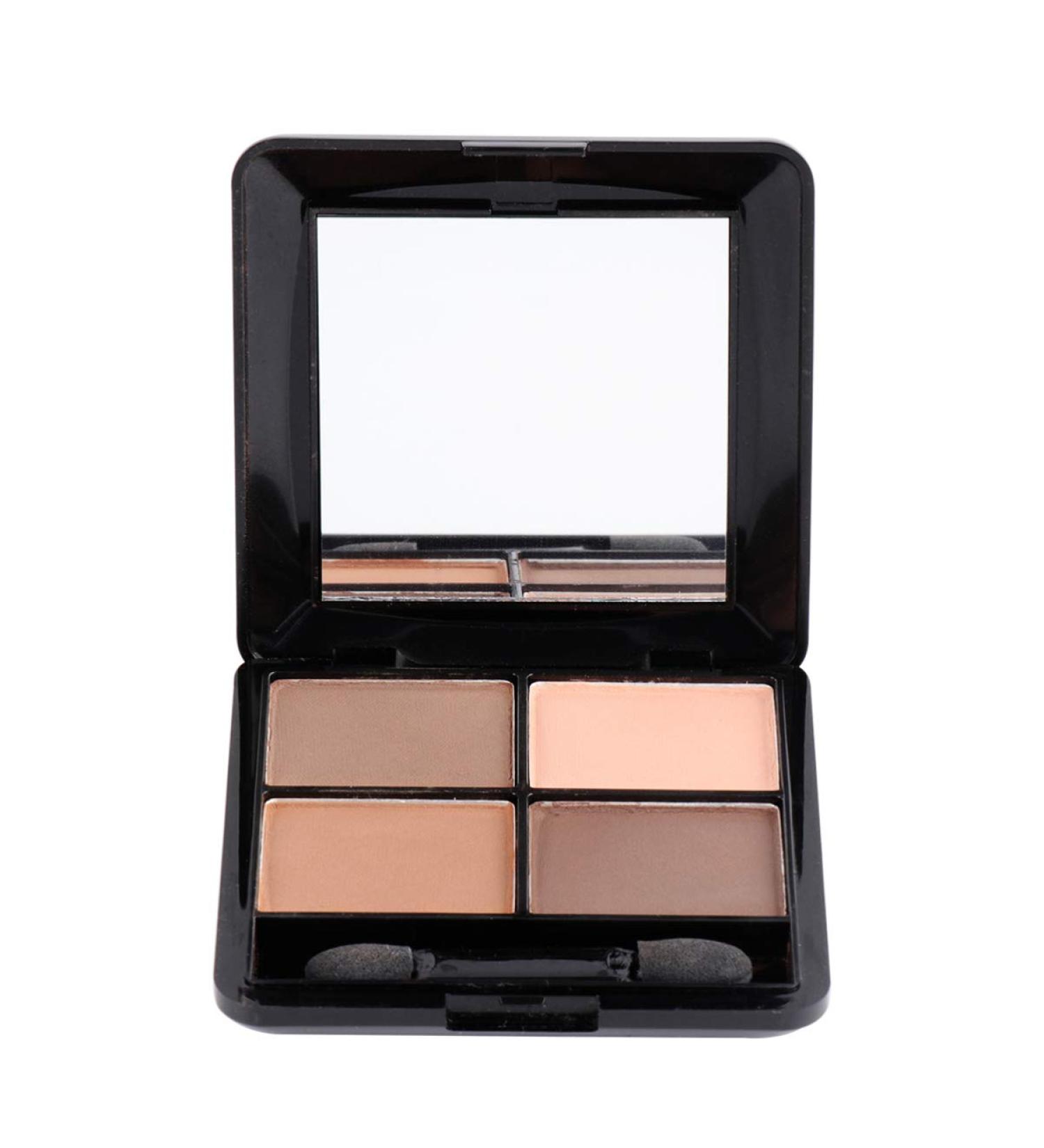 Beatifufu 4 Mirror Makeup Elegant and Matte with Shadow Eyeshadow Eye Colors Sponge Brown - Buy Online on GoSupps.com