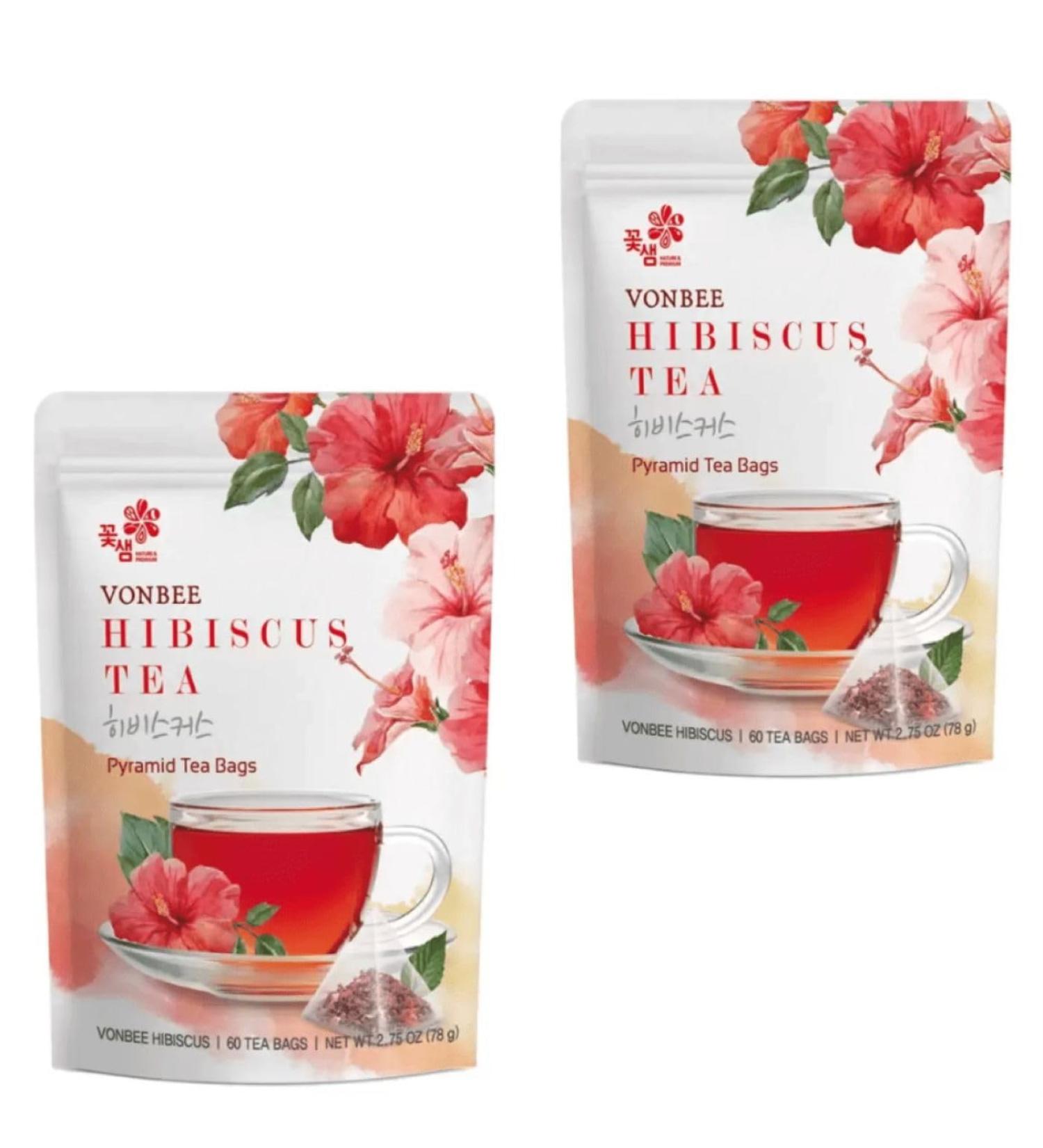 CONCEPTA LONDON Hibiscus Tea 60 Pyramid Tea Bags(Pack of 2) - Buy Online on GoSupps.com