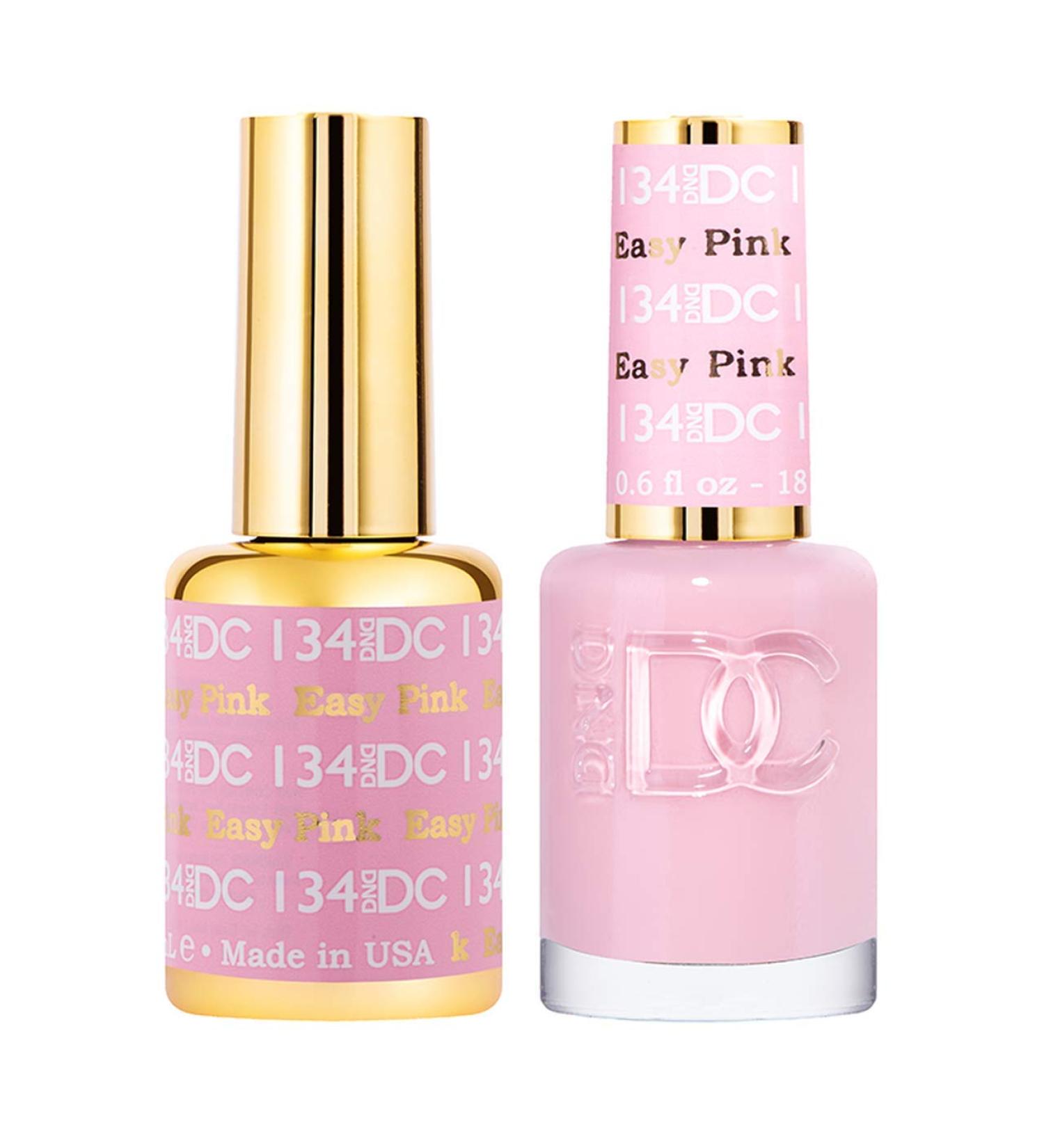 DND DC Duo Gel + Nail Lacquer (DC134) French Pink 0.5 Fl Oz (Pack of 2)
