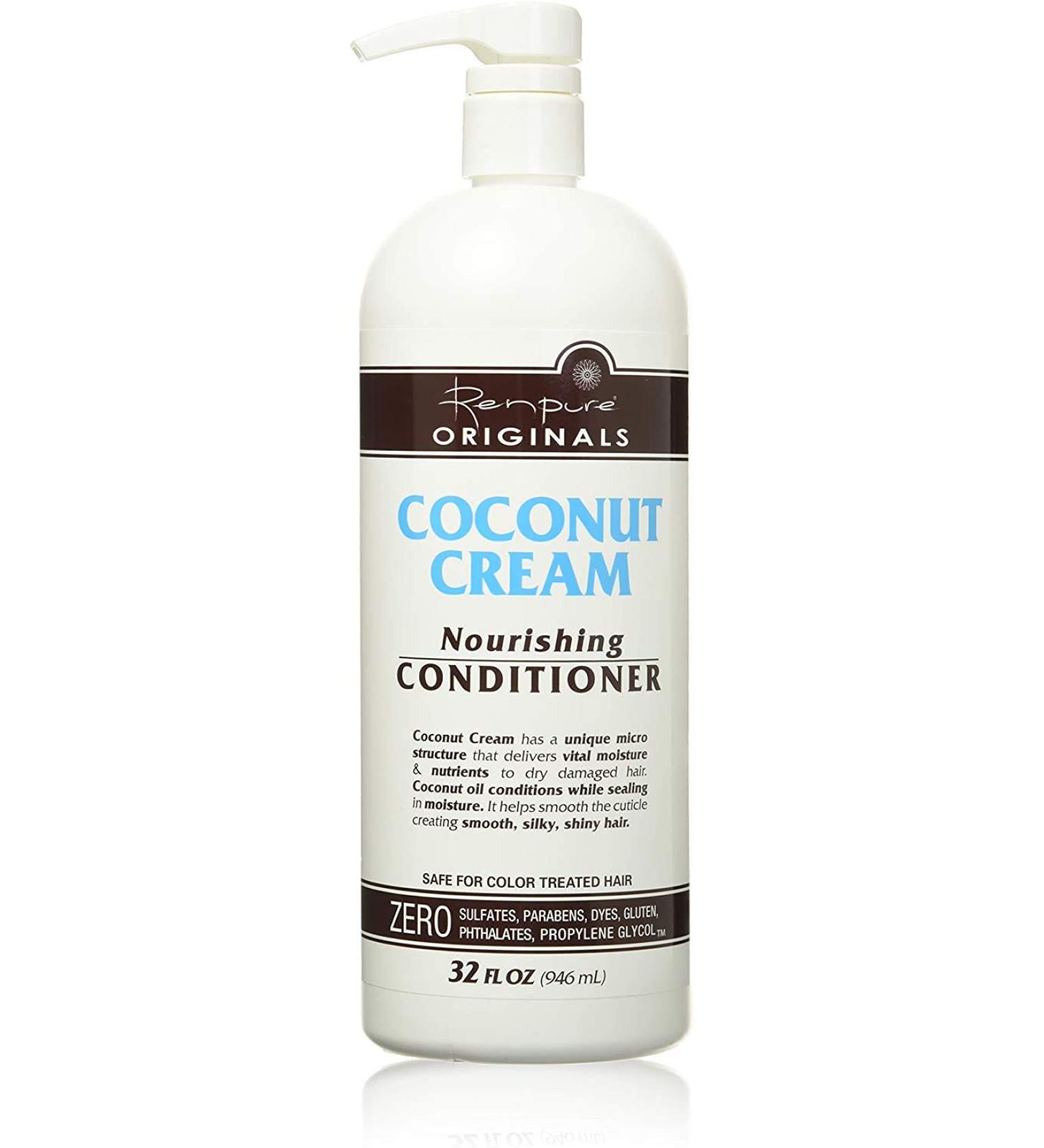 Renpure Coconut Cream Nourishing Conditioner - 32 oz | Hydrating & Repairing Formula - Buy Online on GoSupps.com