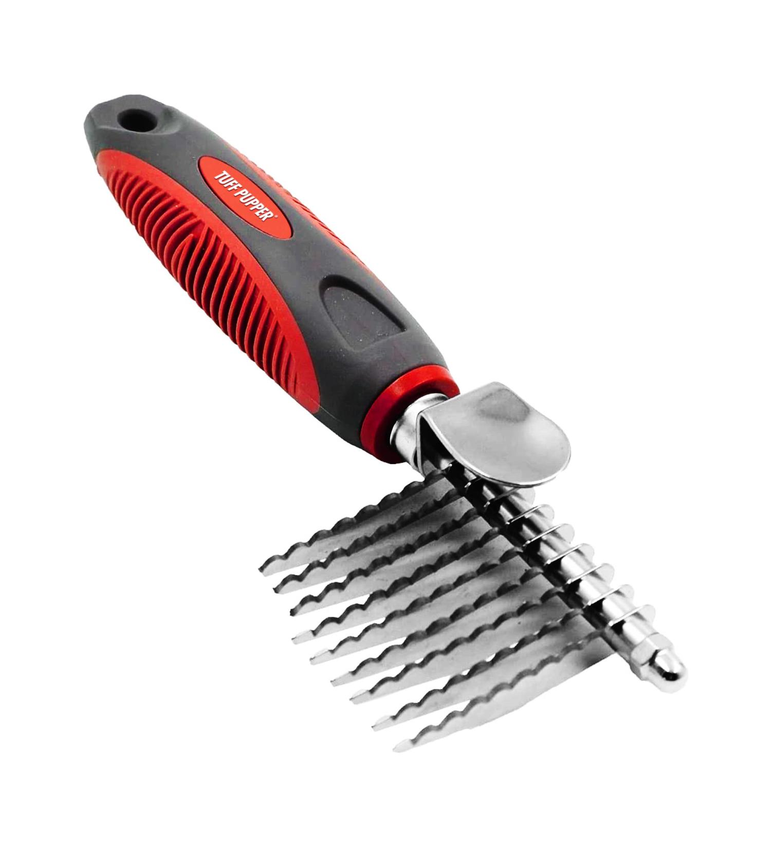 Tuff Pupper Detangling Comb | Dematting Tool for Dogs & Cats | Safely Remove Knots and Mats | Ergonomic Handle for Precision Control - Buy Online on GoSupps.com