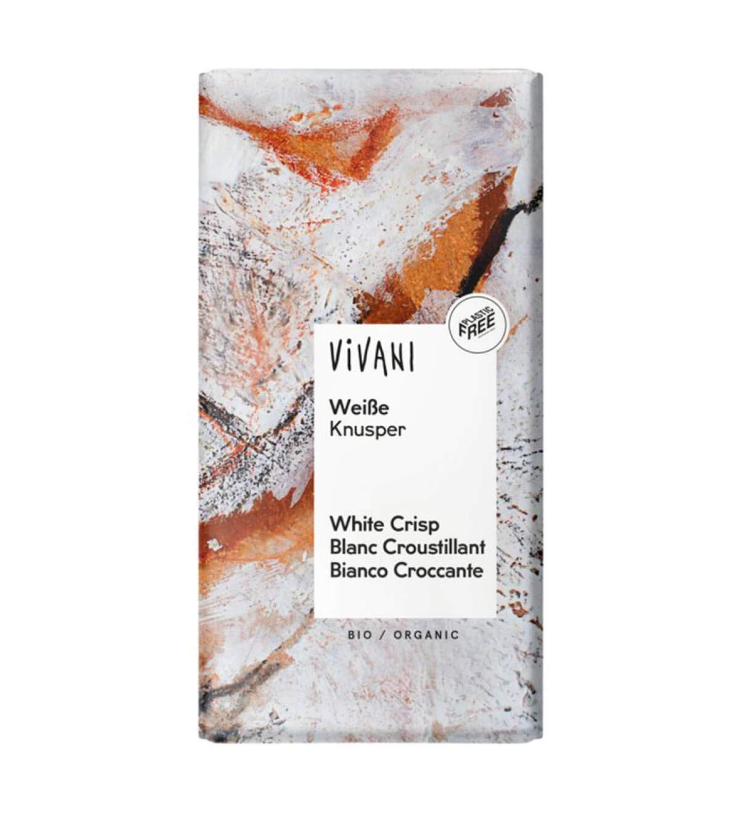 Vivani Viviani White Crispy Chocolate - 100g - Pack of 10