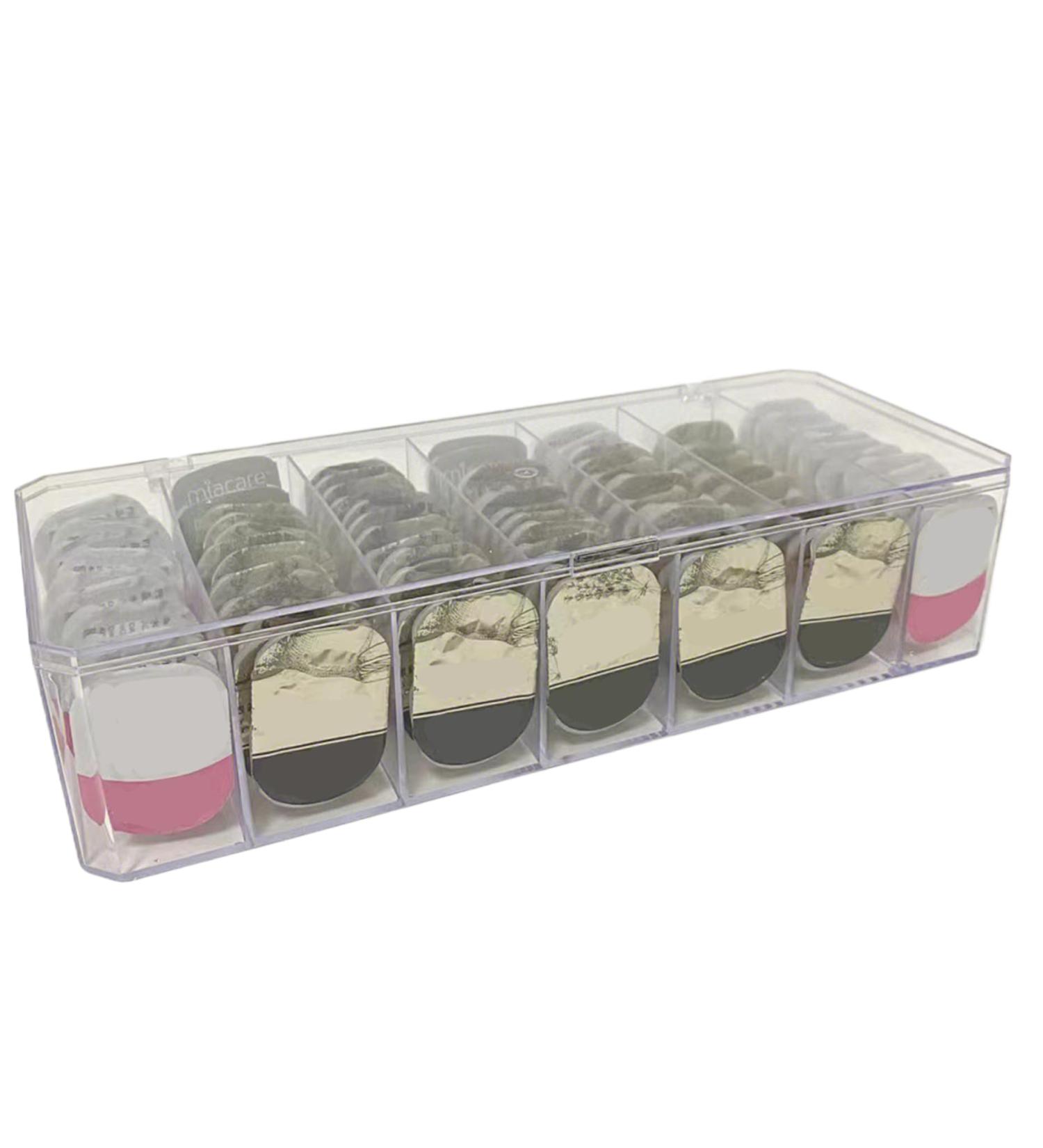 Daily Contact Lens Organizer - 7 Grids Large Capacity Box | Transparent Dustproof Compartment for Disposable Lenses & Small Items - Buy Online on GoSupps.com