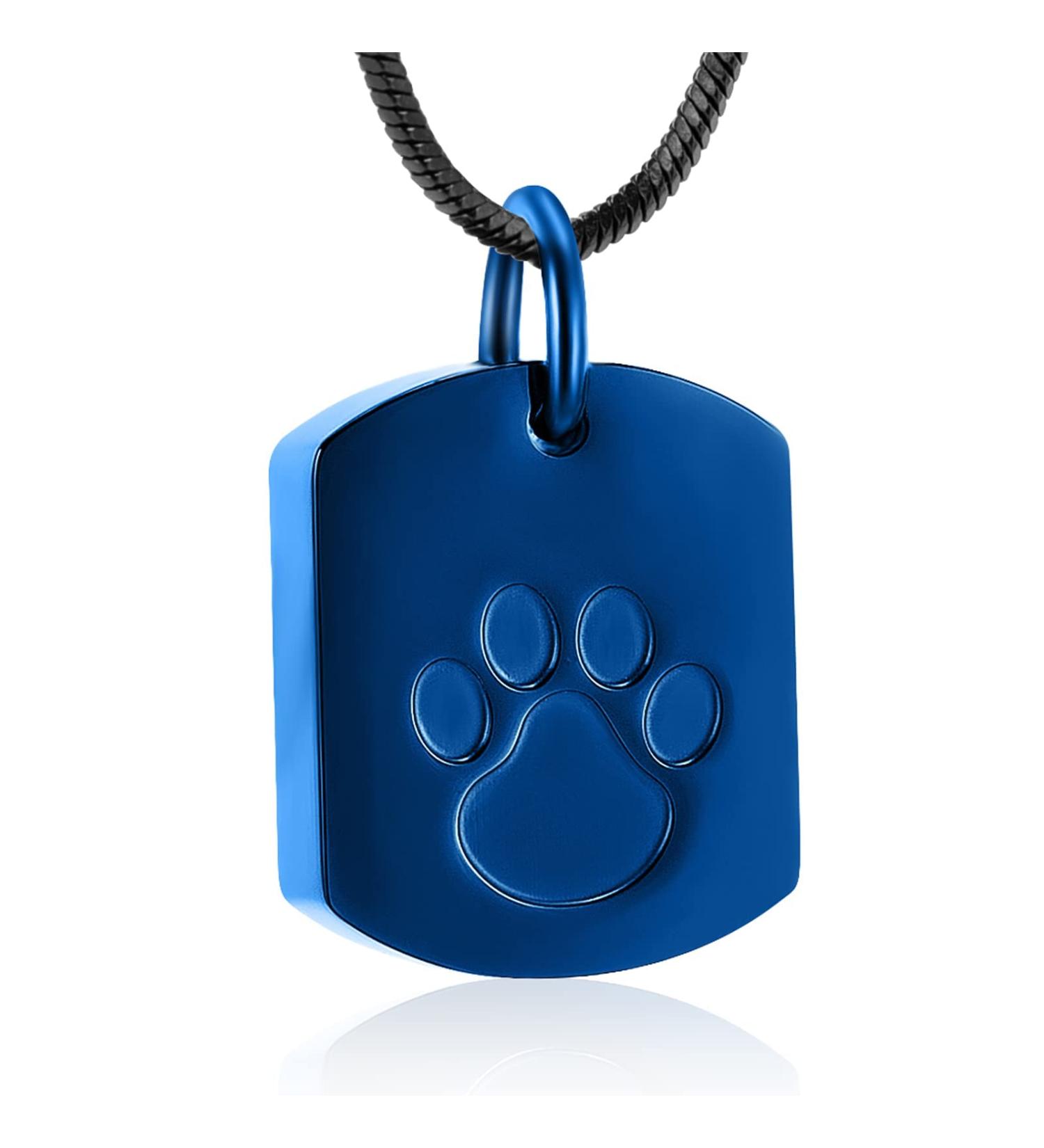 Memorial Jewelry | Personalized Dog Ash Necklace - Custom Photo & Text Pet Urn Necklace - Buy Online on GoSupps.com