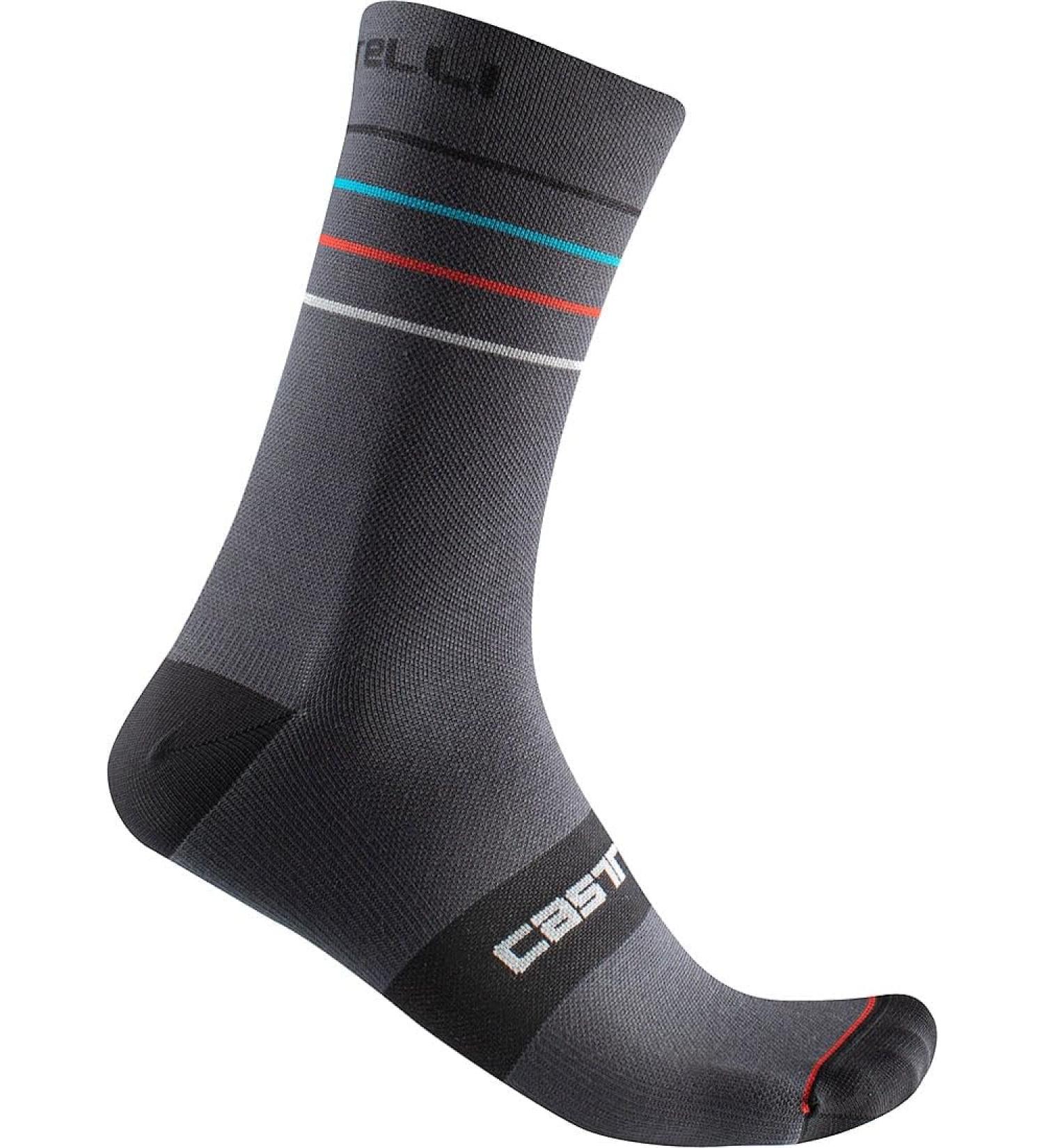 Buy CASTELLI Mens Endurance 15 Socks XXL - Dark Grey | Premium Performance Cycling Socks for Men - Buy Online on GoSupps.com