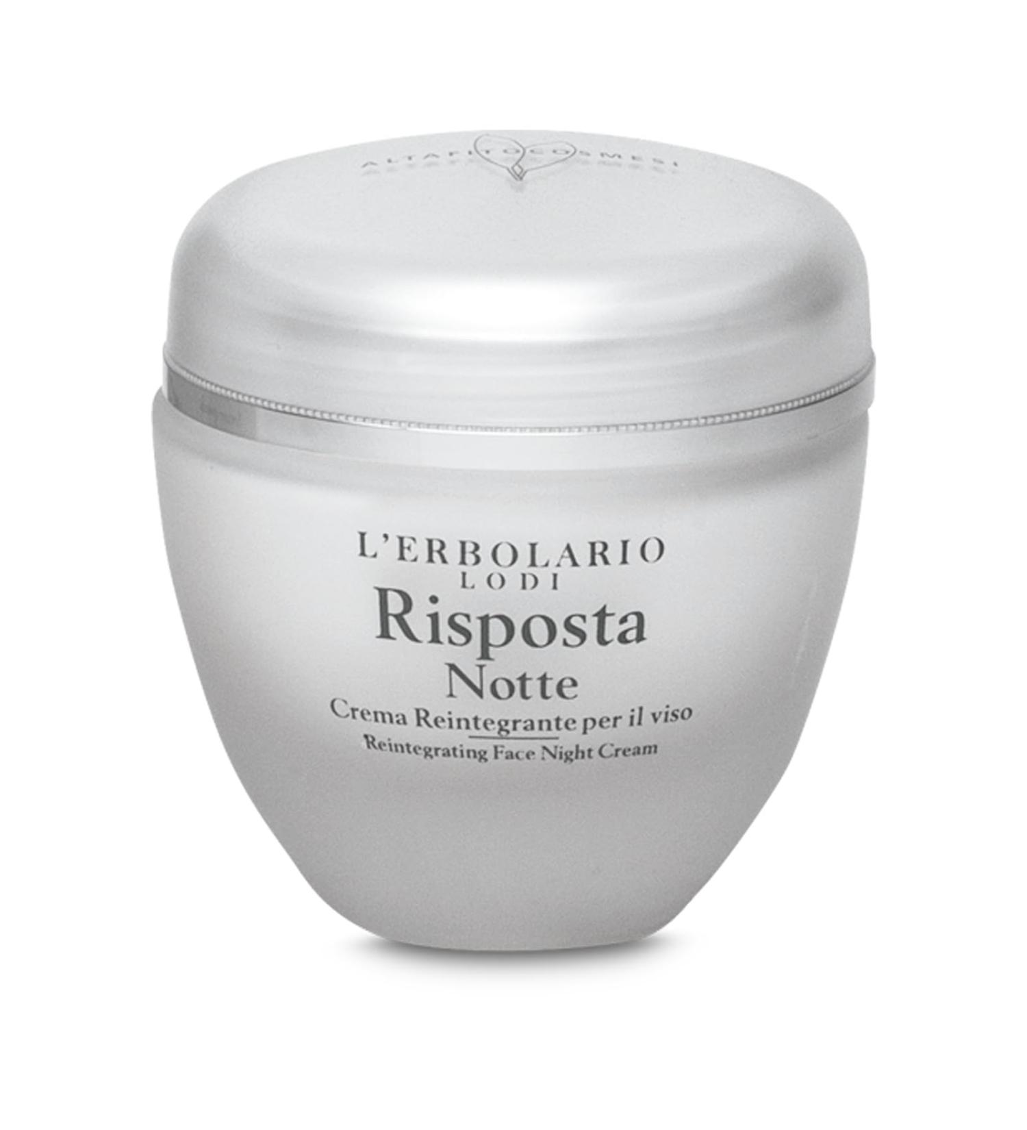 LErbolario Risposta Night Cream - Moisturizing Face Moisturizer with Shea Butter 1.6 oz - Nourishing & Cruelty-Free Shipping Worldwide - Buy Online on GoSupps.com