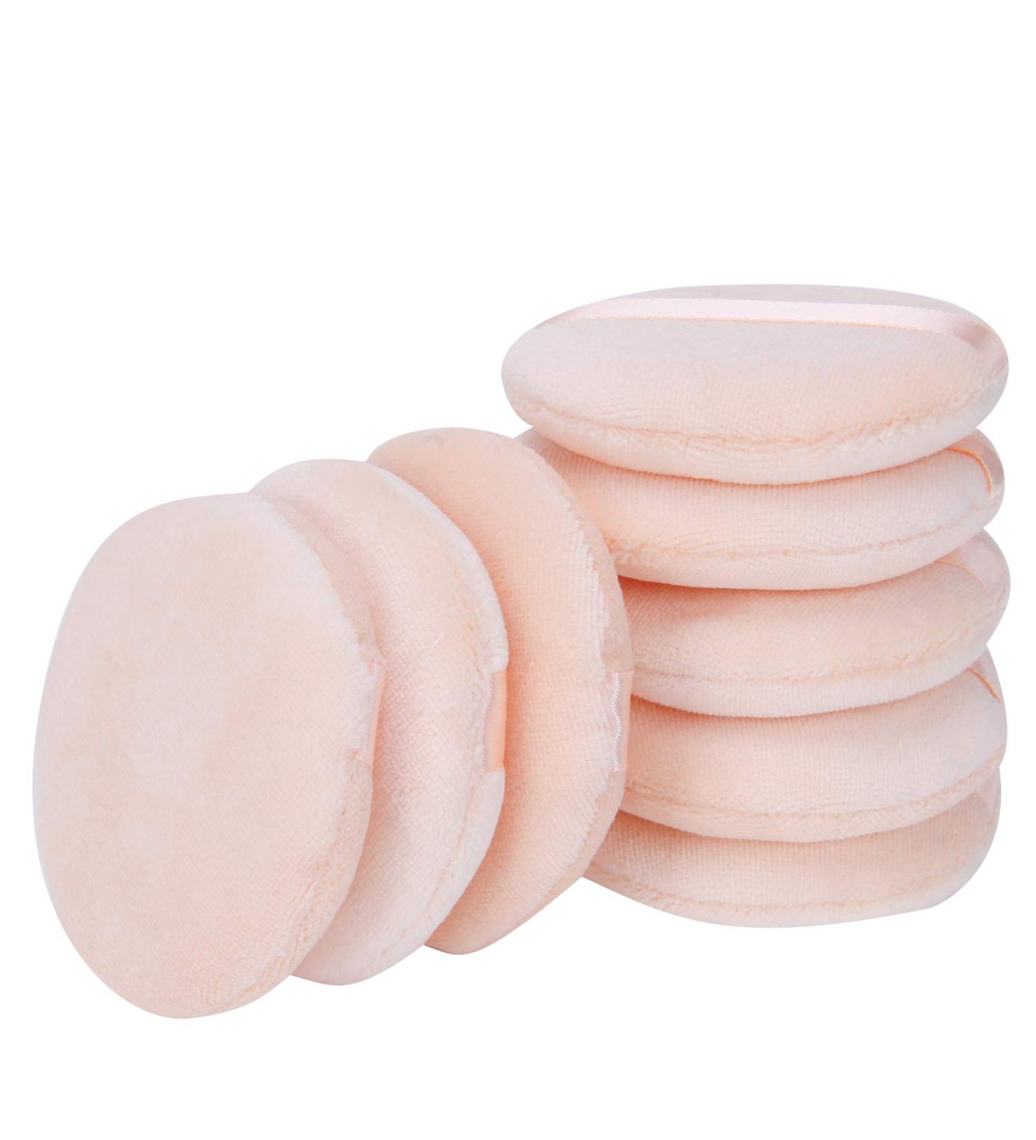 Senkary 8-Pack Cotton Powder Puffs 2.36 Inch for Loose Face Foundation Powder - Beige (Pack of 8) - Buy Online on GoSupps.com
