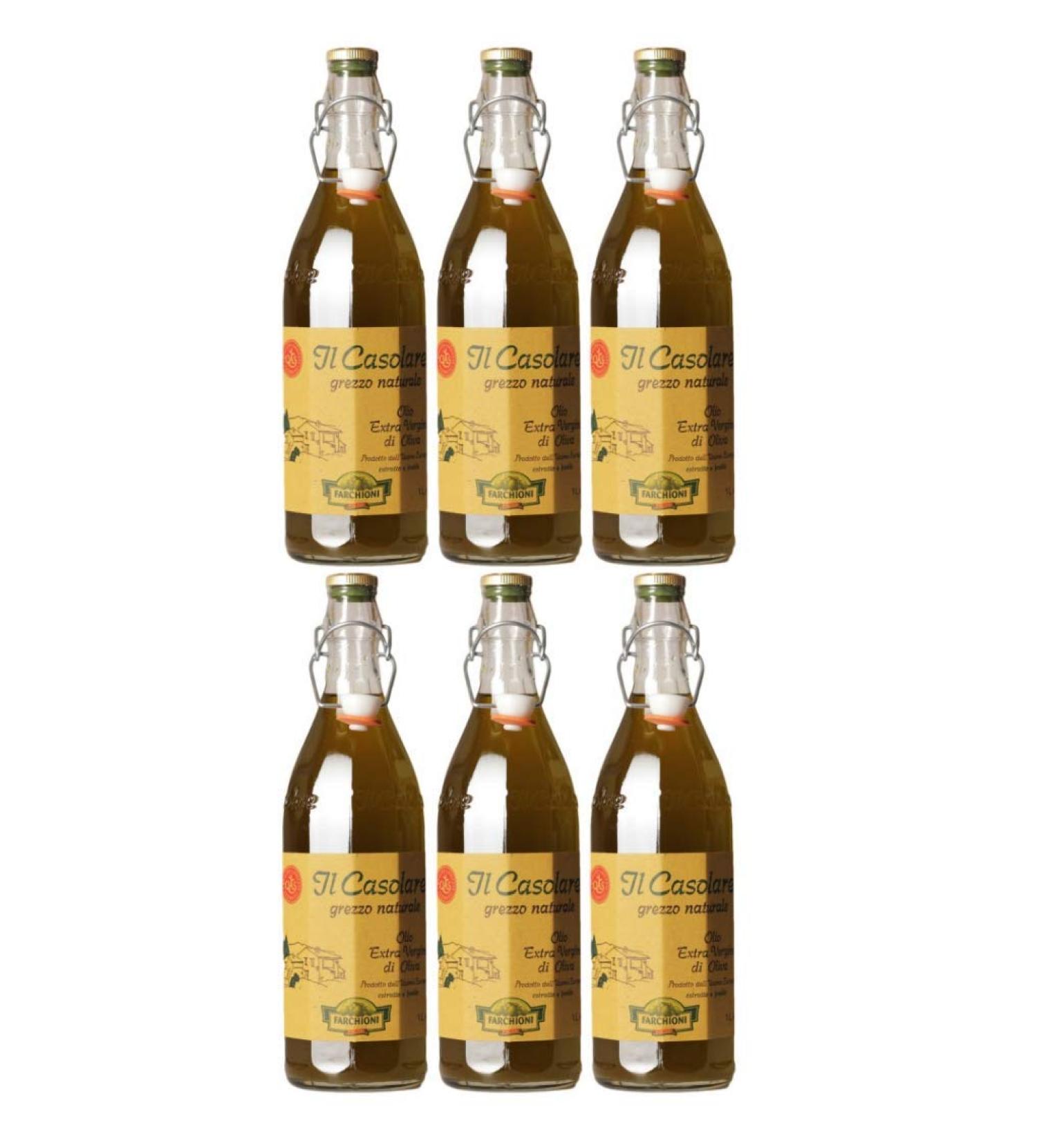 Buy Olio Extra Vergine Grezzo 1000 ml (Pack of 6) - Premium Quality Olive Oil for Authentic Italian Cuisine - Fast International Shipping - Buy Online on GoSupps.com