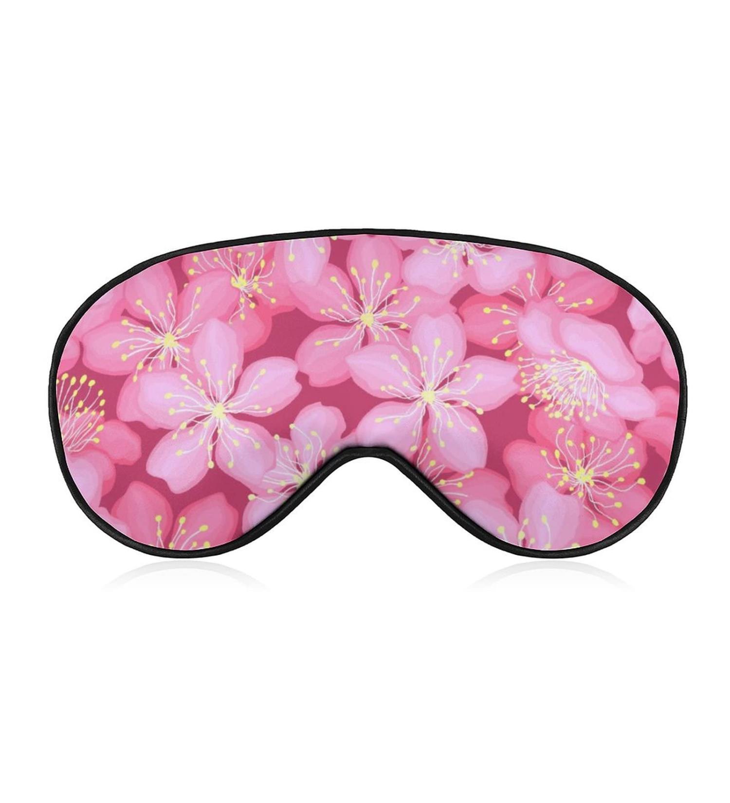 Blooming Pink Cherry Sleep Mask for Women | Adjustable Eye Shades with Elastic Strap | International Shipping - Buy Online on GoSupps.com