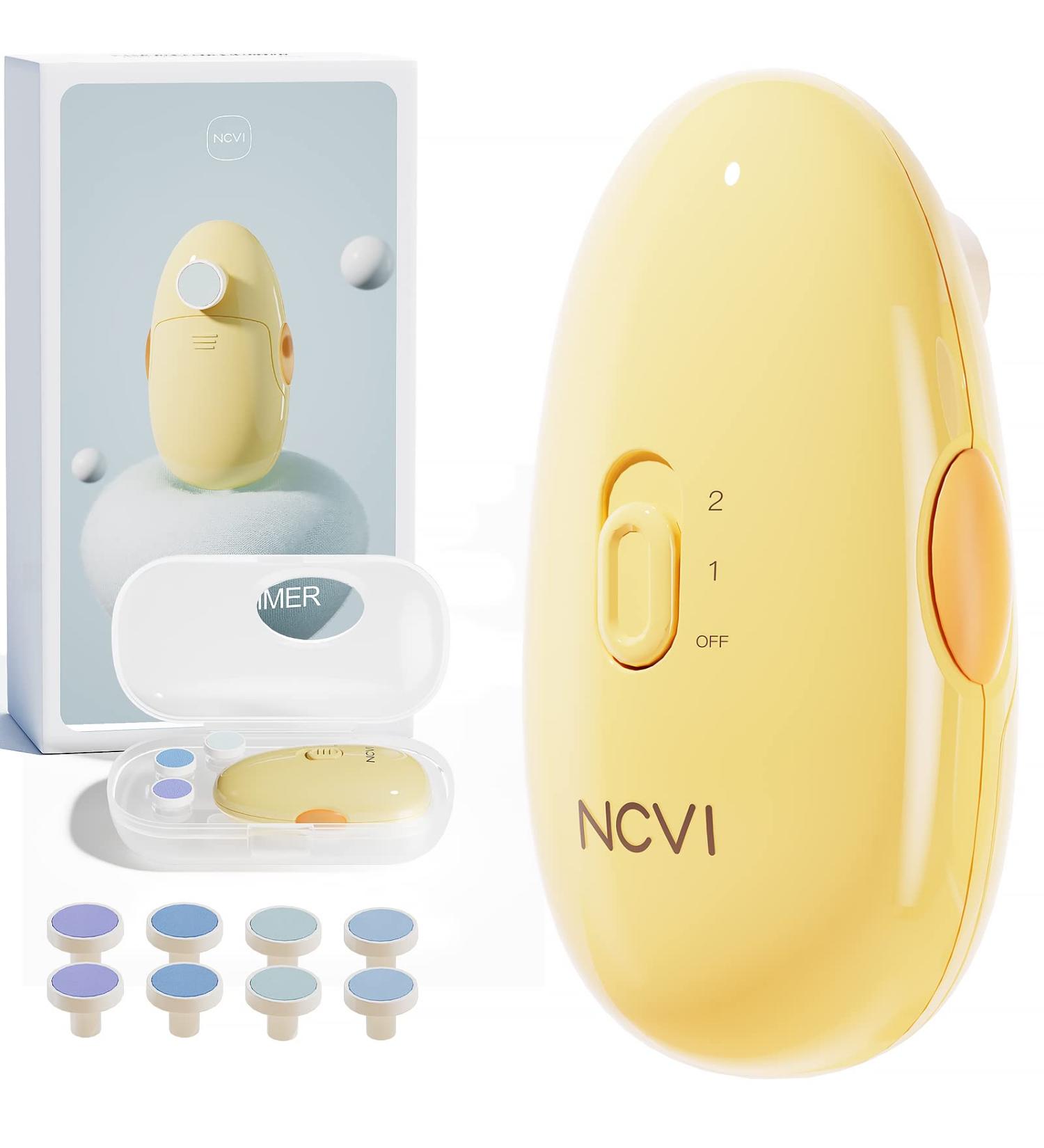 NCVI Electric Baby Nail Trimmer & File - Safe Clippers & Polish Set for Newborns, Infants, Toddlers - Yellow - Buy Online on GoSupps.com