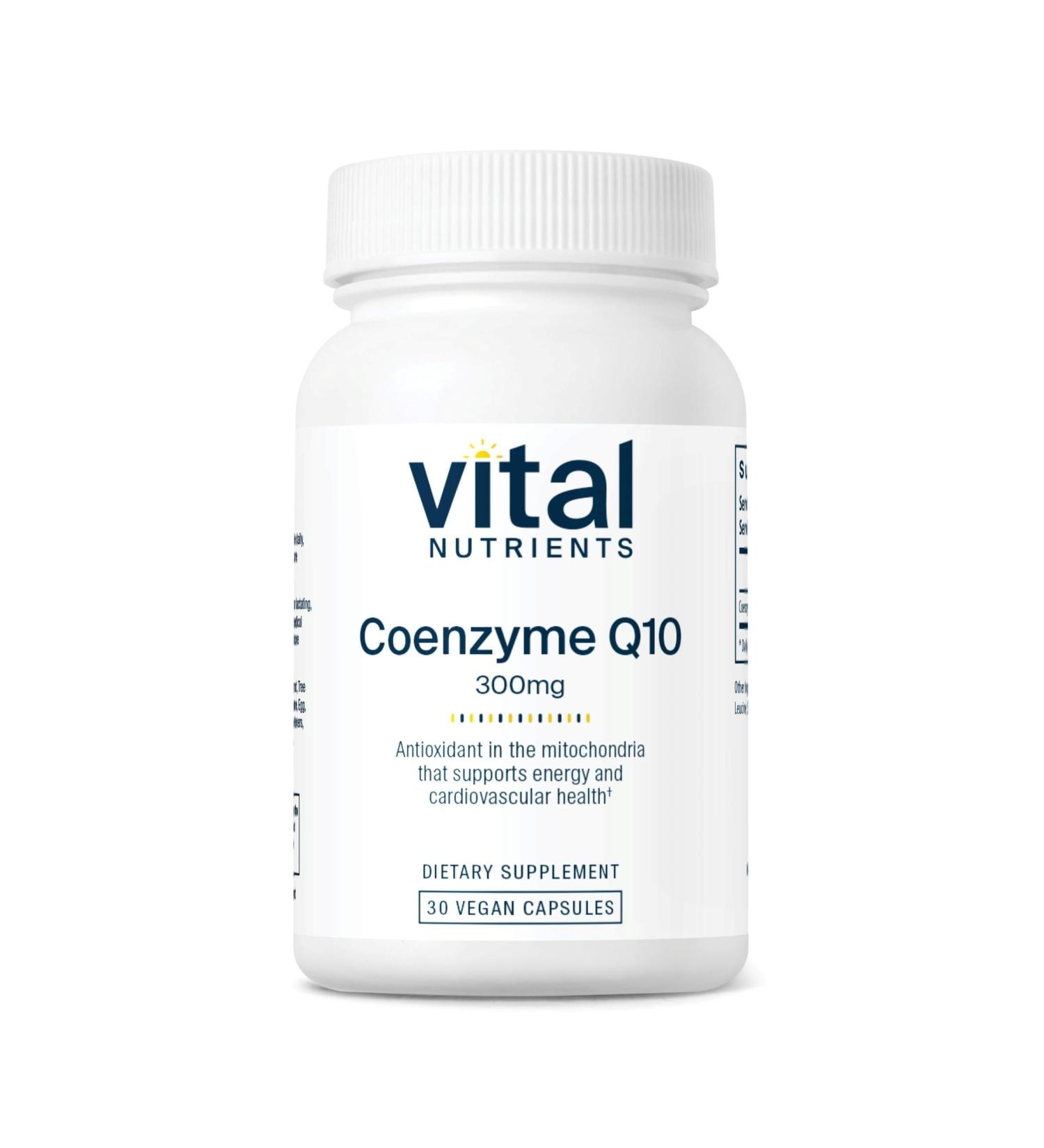 Vital Nutrients CoQ10 300mg | Vegan Supplement | Potent Antioxidant of CoEnzyme Q10 to Support Heart Health and Energy Levels* | Gluten Dairy and Soy Free | Non-GMO | 30 Capsules - Buy Online on GoSupps.com