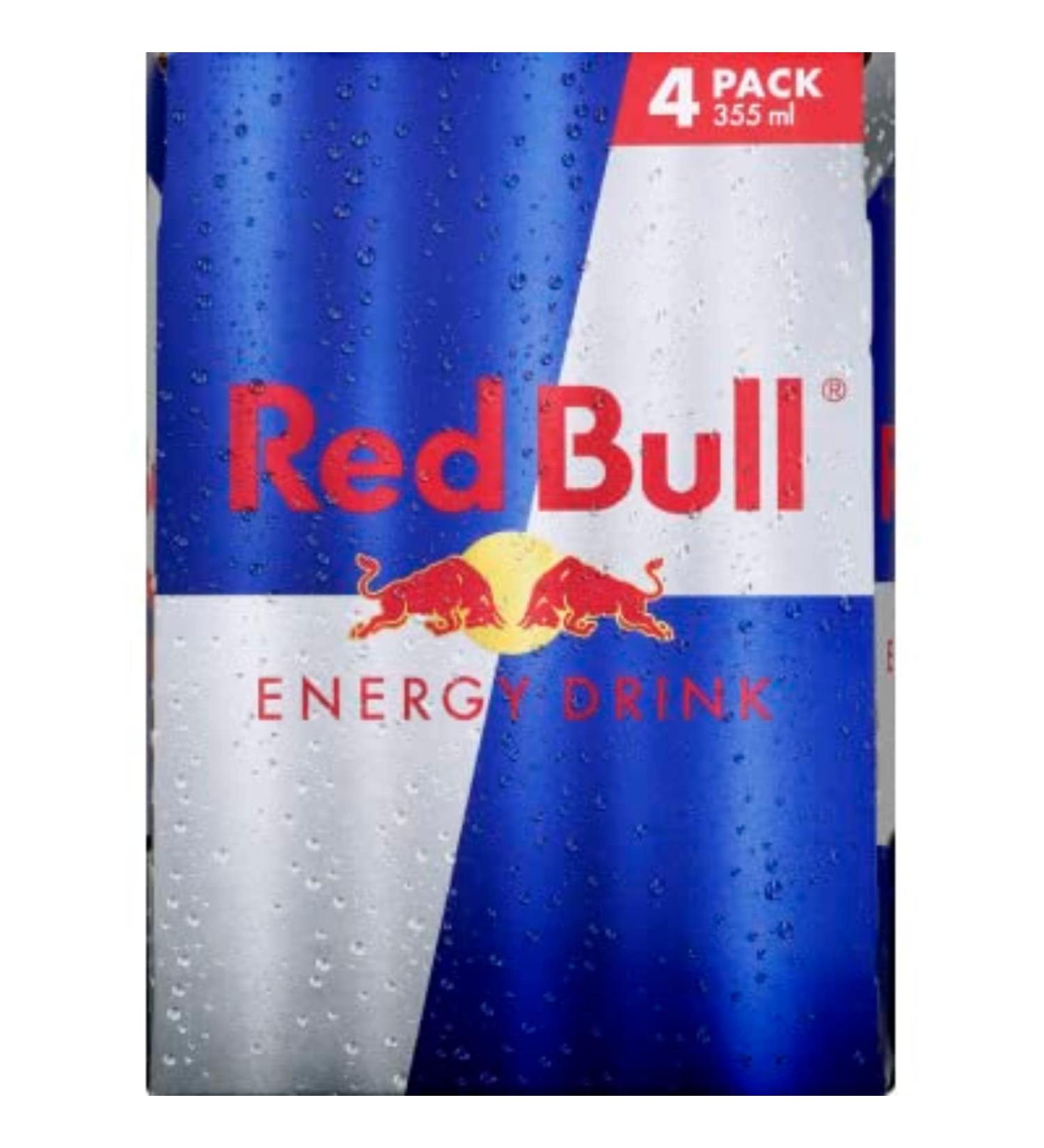 Red Bull Taurine Energy Drink, 4 x 355ml