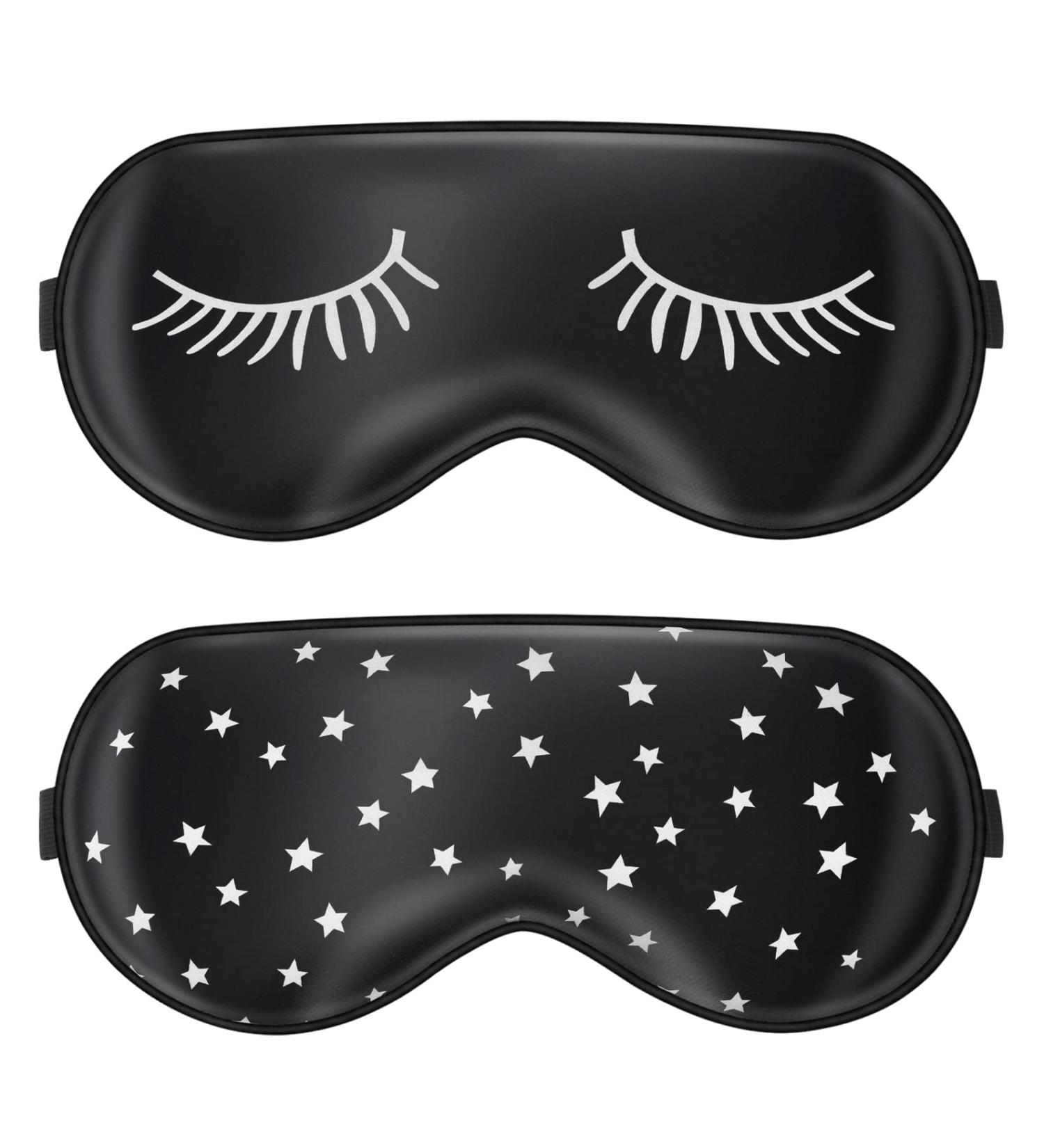 Fuyamp Silk Sleep Mask - 2 Pack Light Blocking Eye Masks for Men Women & Children | Adjustable & Soft Night Masks - Buy Online on GoSupps.com