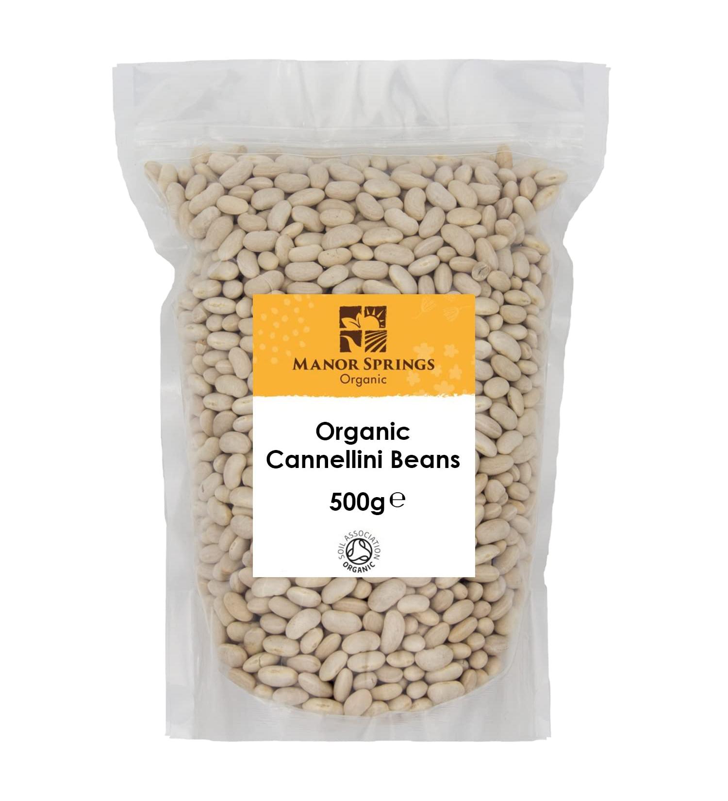 Manor Springs Organic Cannellini Beans 500g - Certified Organic Legumes - Buy Online on GoSupps.com