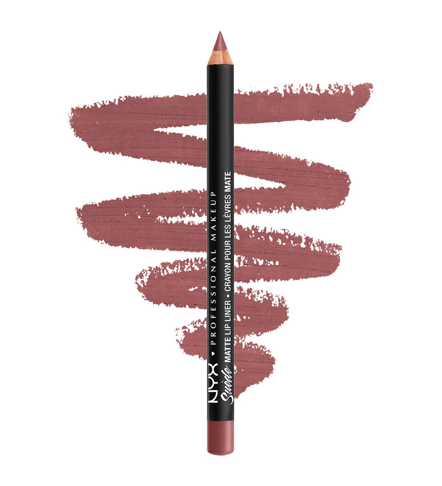 NYX Nyx suede matte lip liner smll25 whipped caviar/glitz Whipped Caviar 0.14 Ounce (Pack of 1)