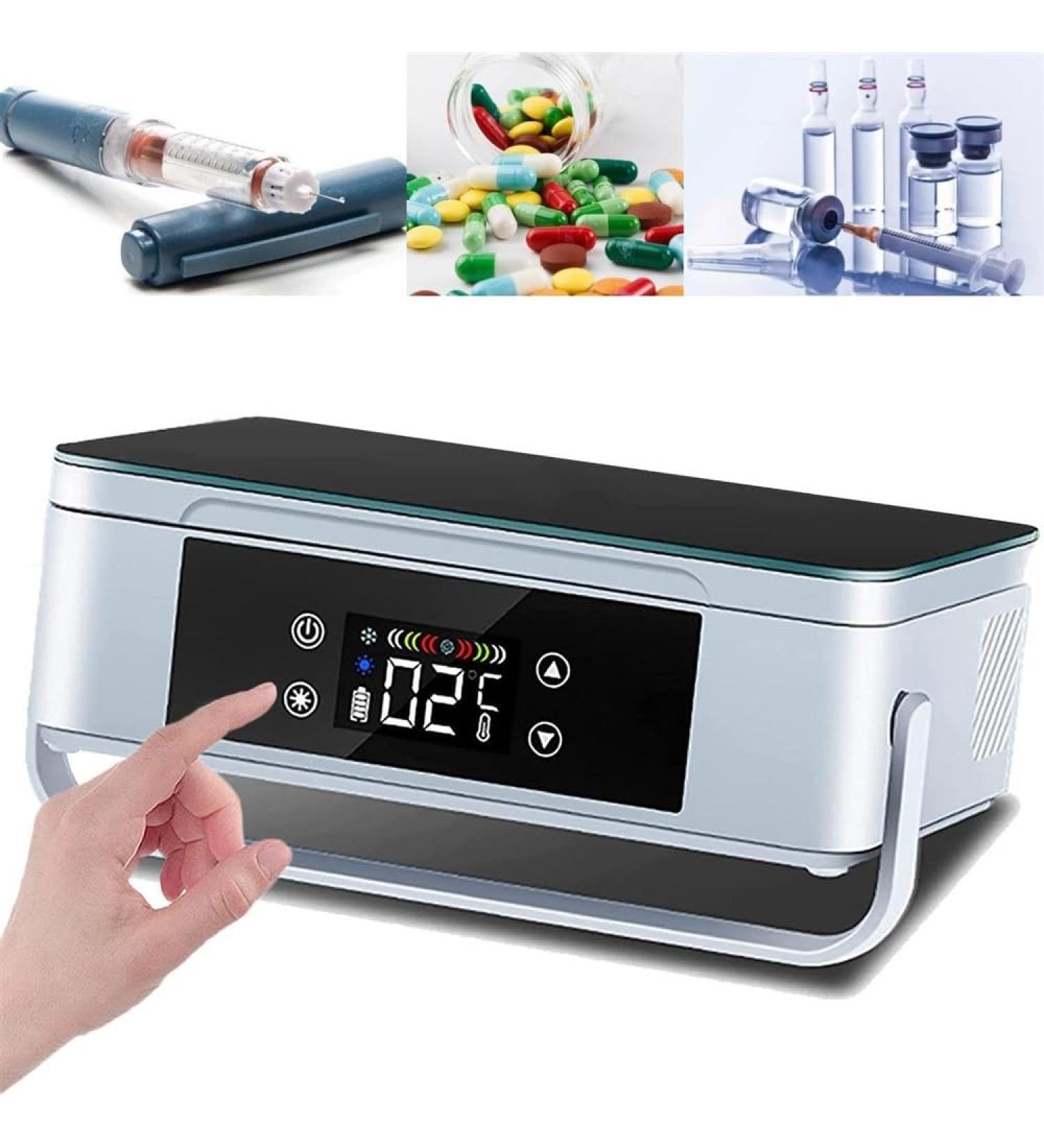 Insulin Cooler Refrigerated Box Portable Dual Charger Insulin Drug Reefer Refrigerator Long Working 8-10 Hours Keeping Cooler 2-8 C (Color : 2batteries) - Buy Online on GoSupps.com