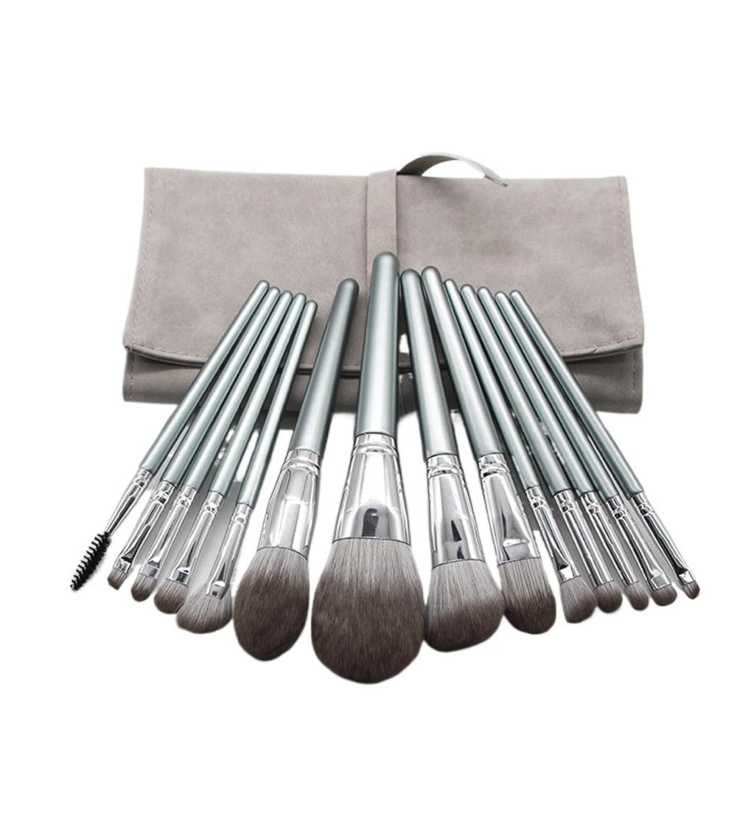 14-Piece Makeup Brush Set | Complete Powder & Eye Shadow Brushes | International Shipping - Buy Online on GoSupps.com