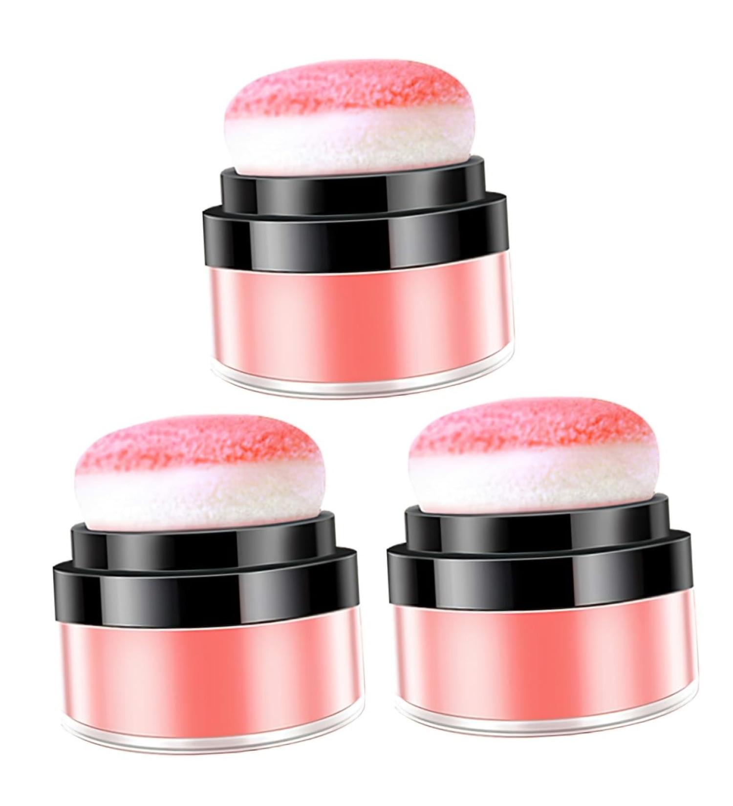 Healeved 3pcs Oil Control Cushion Blush Face Shimmer Blush Cushion Makeup Pink Blush Rose Blush Blusa Plastic - Buy Online on GoSupps.com