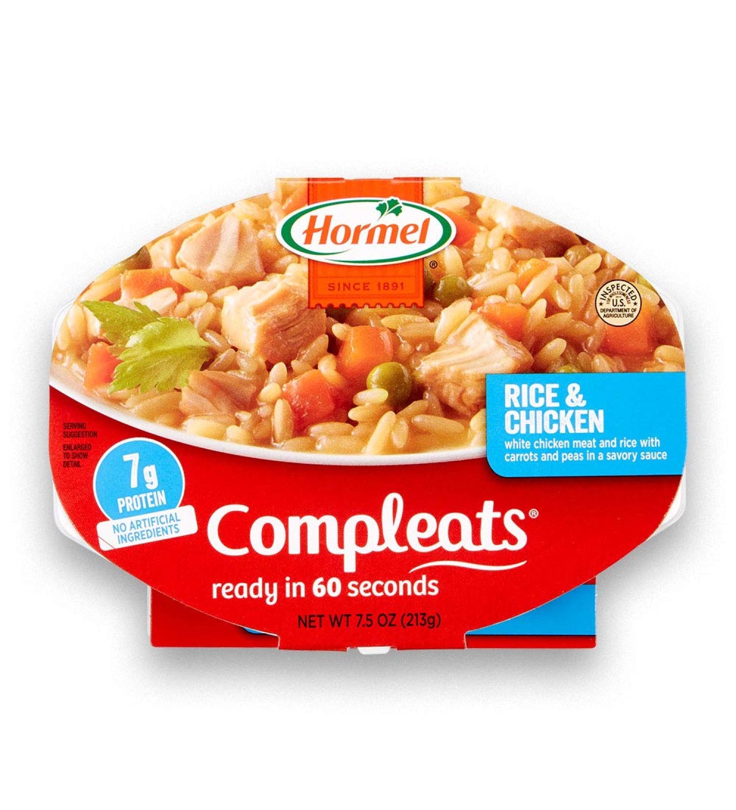 HORMEL COMPLEATS Rice & Chicken Microwave Tray  7.5 Ounces (Pack of 7) - Buy Online on GoSupps.com
