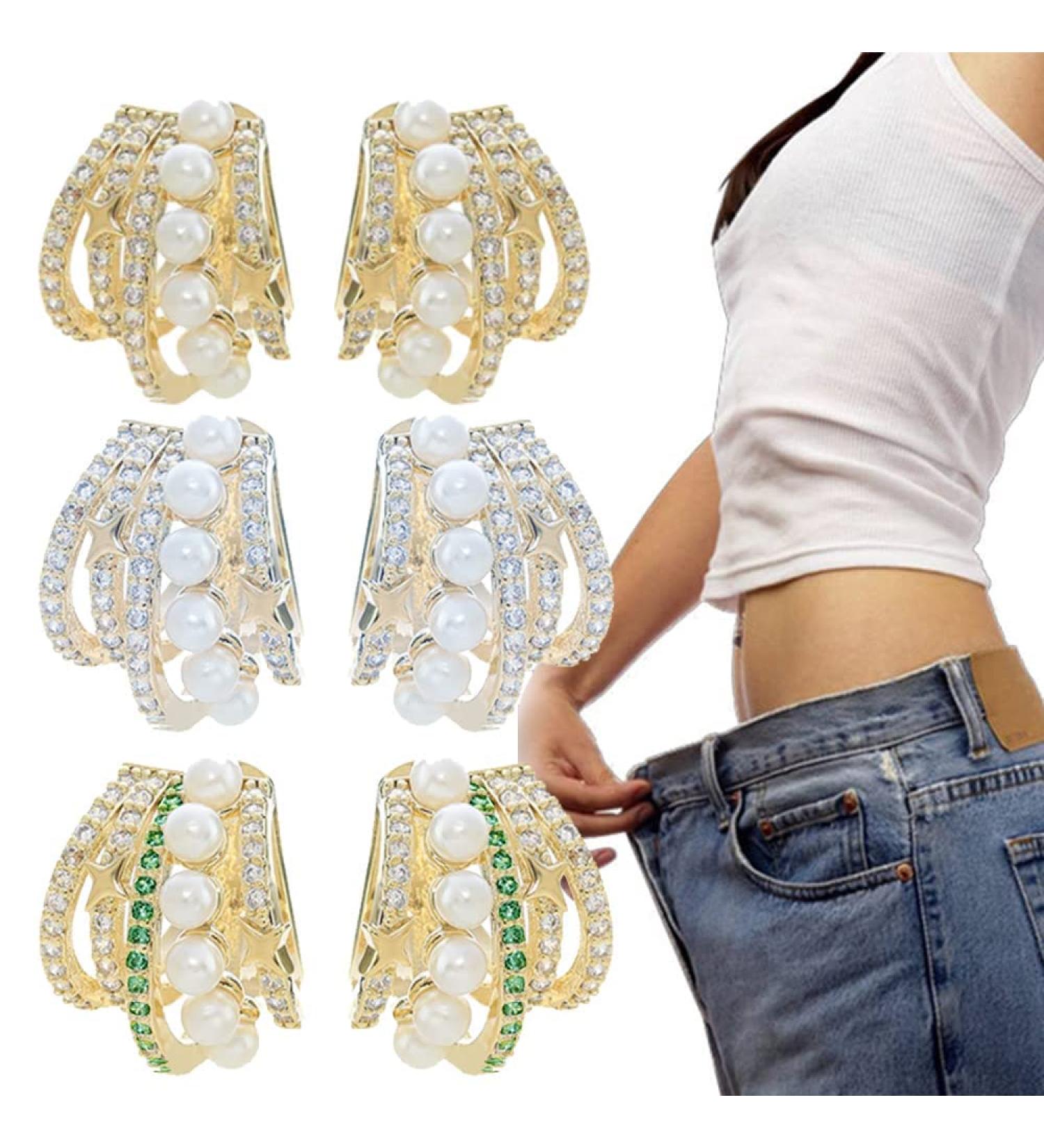 Lymphvity Auriculotherapy White Onyx EarCuff Lymphvity Auriculotherapy White Onyx EarCuff Slimio Auricular Rowline Ear Cuff Acupressure Slimming Earrings Non Pierced Clip on Ears (3Pairs) - Buy Online on GoSupps.com
