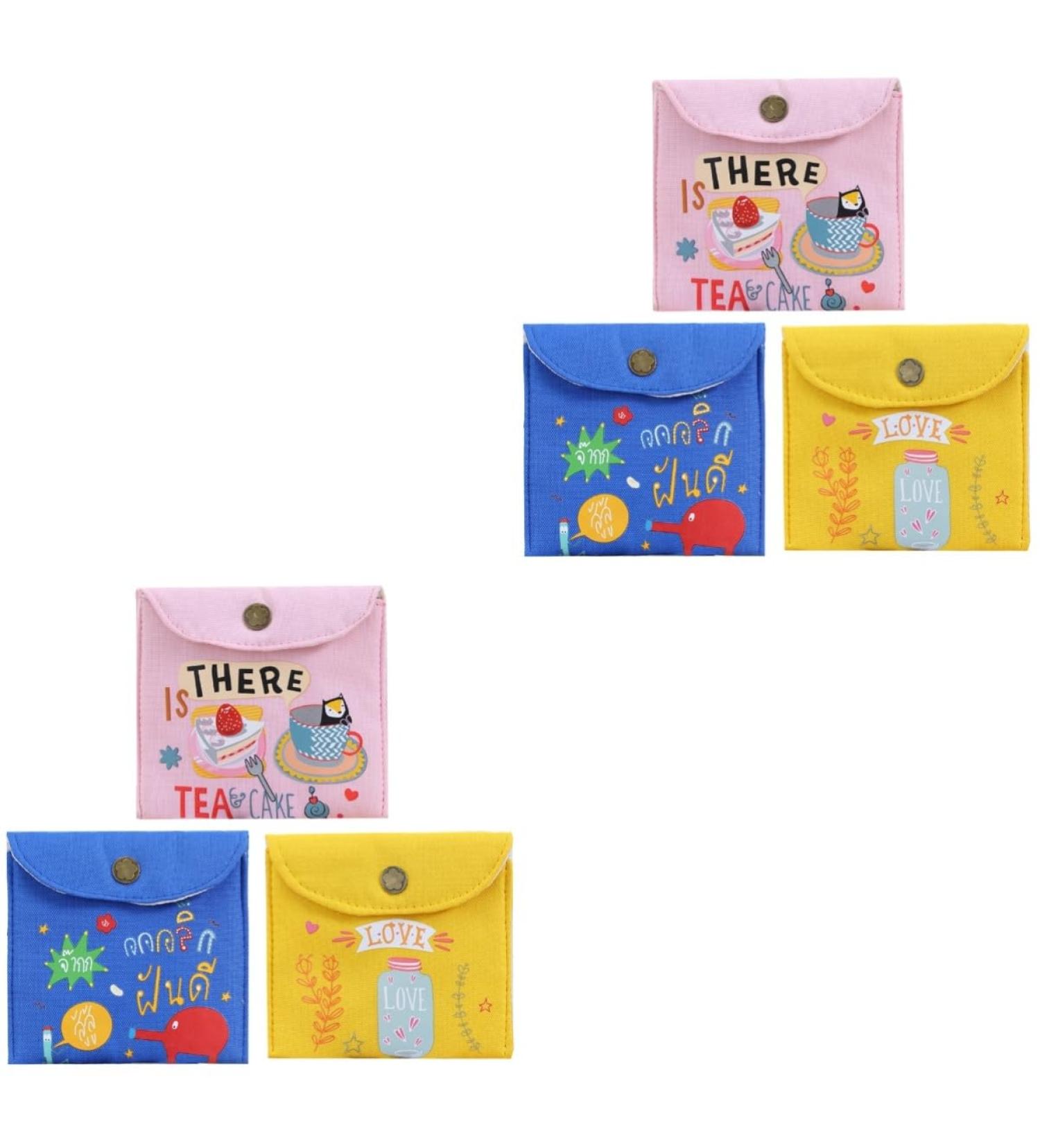 Lurrose 6 pc Storage Bags for Women | Diaper & Coin Organizer | High Capacity Travel Bags | Stylish Sail Towel Design - Buy Online on GoSupps.com