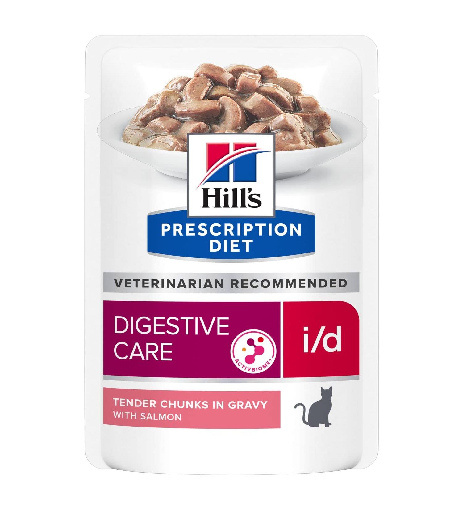 Hill's Prescription Diet Feline I/D Digestive Care Wet Food Salmon 12 x 85g