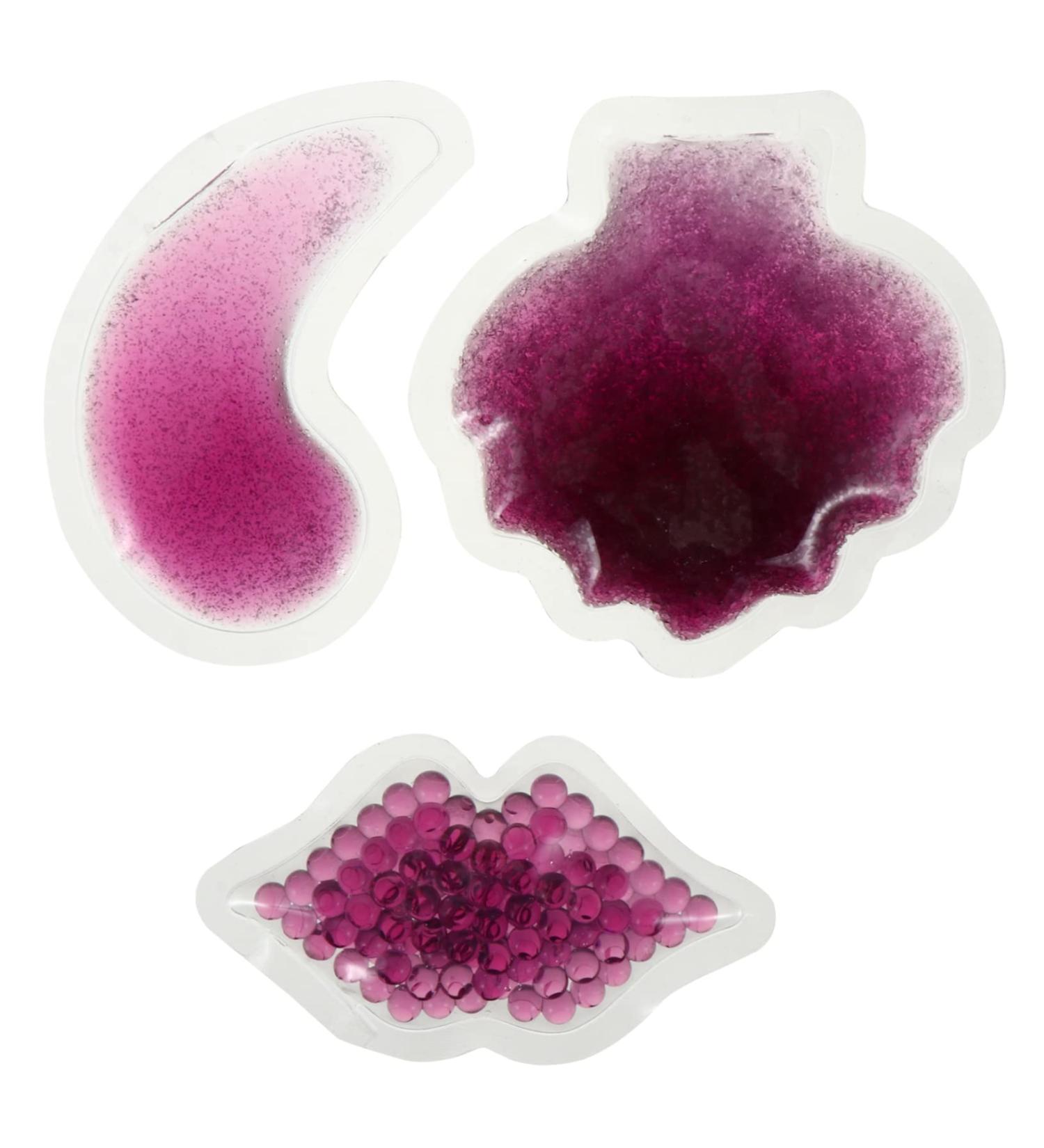 Ipetboom 3-Pack Beauty Gel Ice Bags for Swollen Eyes | Under Eye Cooling Pads | Hot & Cold Compress | Skin Care | 9.8x9.5cm | Purple - Buy Online on GoSupps.com