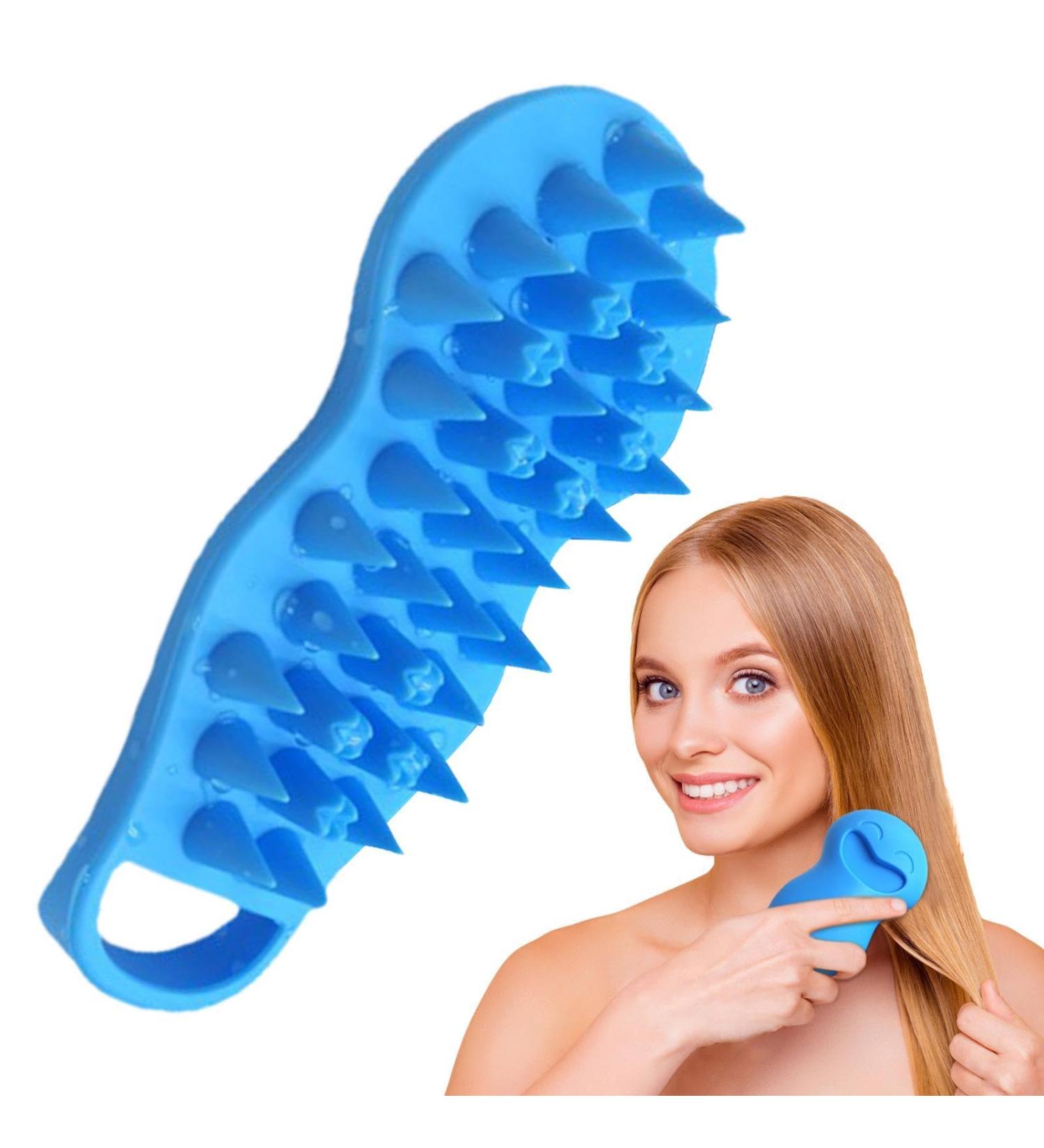 Top-Rated Silicone Hair Shampoo Brush & Scalp Massager - Perfect for Men & Women | Wet & Dry Head Scrubber - Buy Online on GoSupps.com