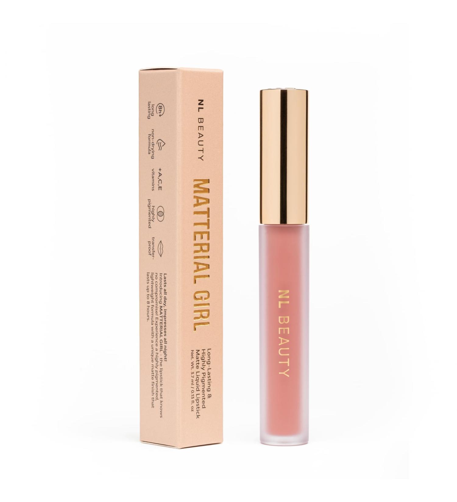 NL Beauty CAPPUCCINO Long-lasting liquid matte lipstick - Enriched with vitamins A C and E - MATTERIAL GIRL 3.7 ml - Buy Online on GoSupps.com