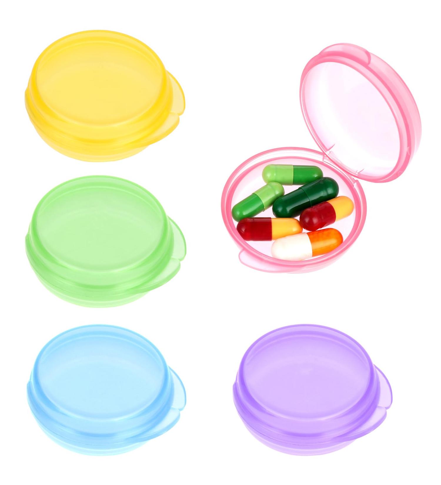 Buy Wllhyf Small Portable Pill Organizer Box 5 Mini Travel Cases in Colorful Options for Vitamins & Medications Ideal for Outdoor Trips - Buy Online on GoSupps.com