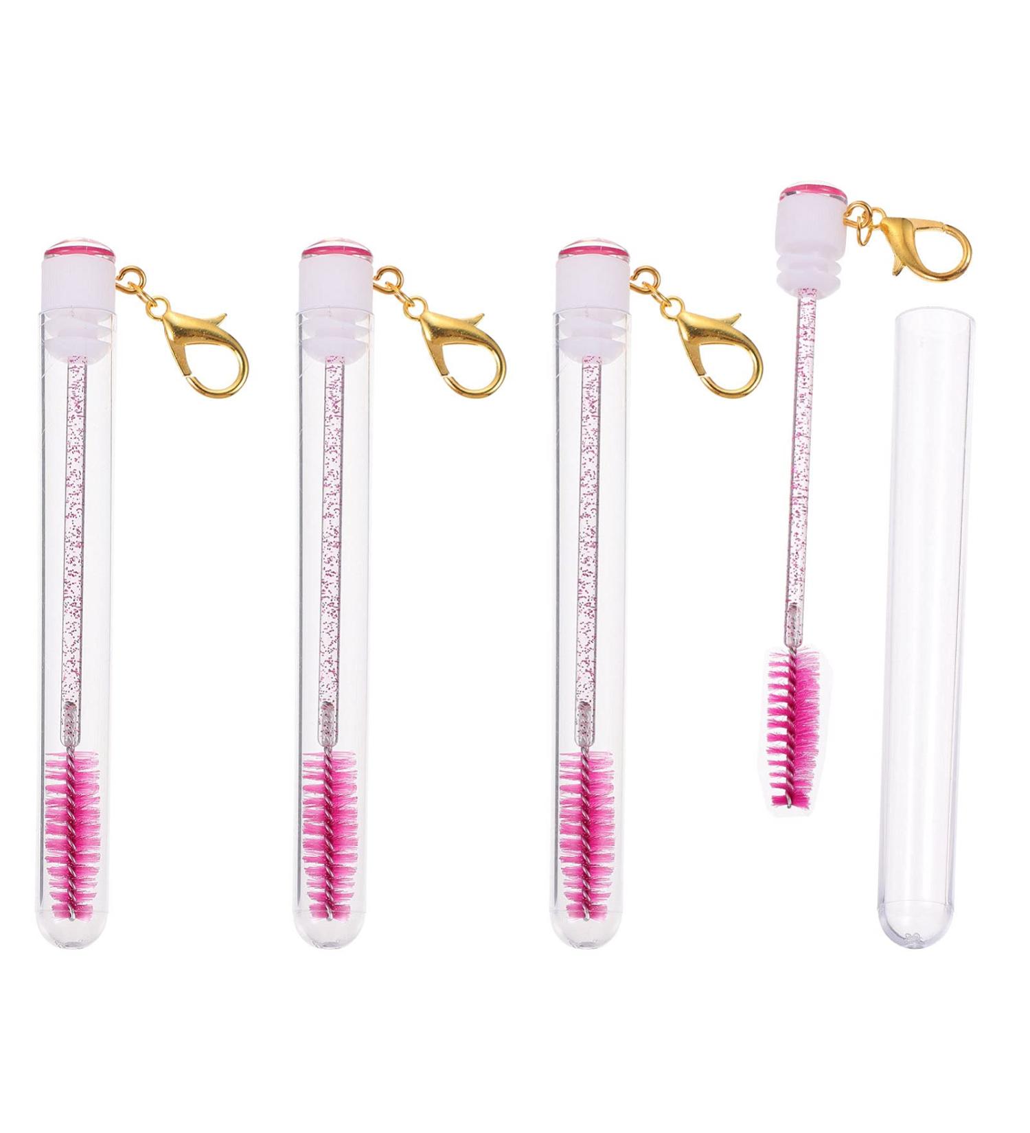 Healifty Lash Extension Tools 4pcs Mascara Wand with Tube Empty Eyelash Brush Tube Lash Mascara for Women Girls Portable Lashes Extender Makeup Tools Lash Applicator Rosy - Buy Online on GoSupps.com