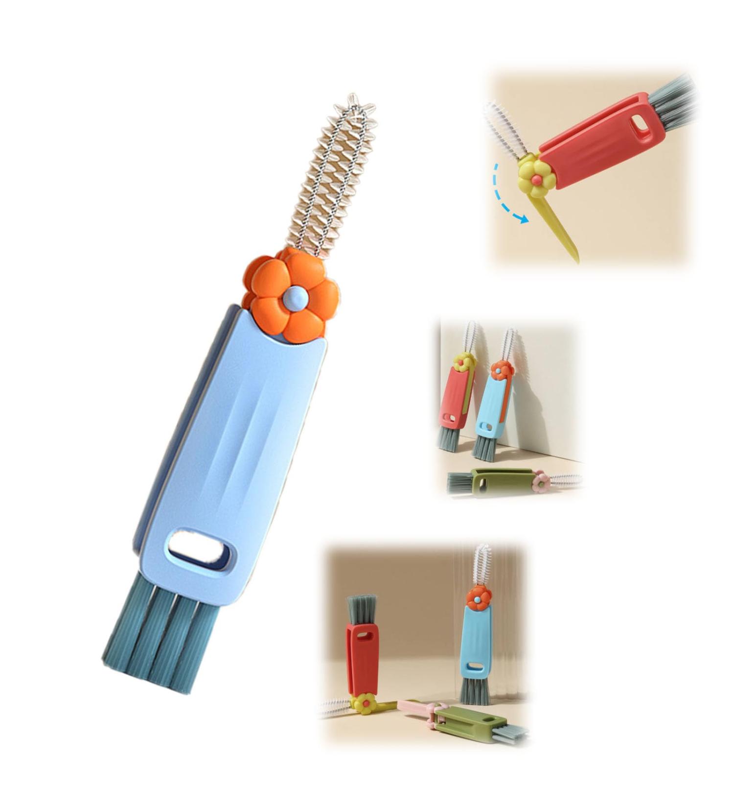3 in 1 Cup Lid Cleaning Brush Cup Lid Gap Cleaning Brush Set Multi-Purpose Tiny Cup Holder Cleaner Versatile Brush for Bottles Insulation Cups and Crevices (Blue B) - Buy Online on GoSupps.com