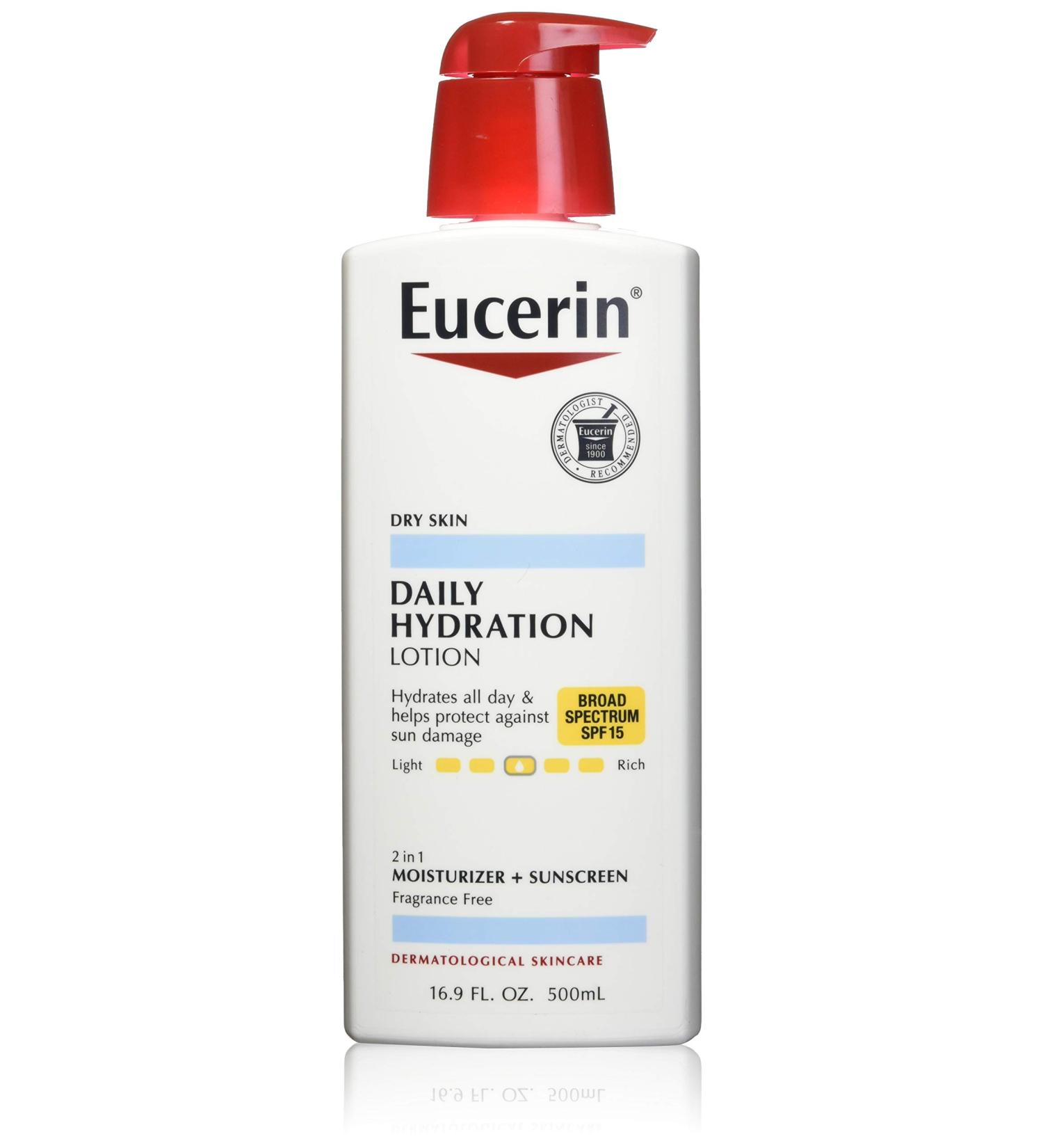 Eucerin Daily Protection SPF 15 - 16.9 oz | Best Sunscreen for All Skin Types | International Shipping Available - Buy Online on GoSupps.com