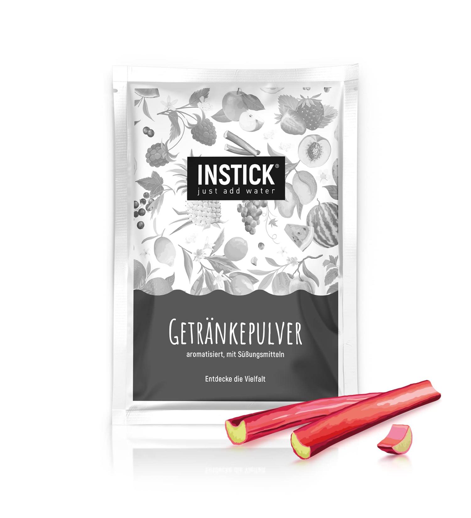 Intick Sugar-Free Instant Drink - Rhubarb Flavor | 18L Vegan Drink Powder | Low Calorie & Vitamin C Enriched - Buy Online on GoSupps.com