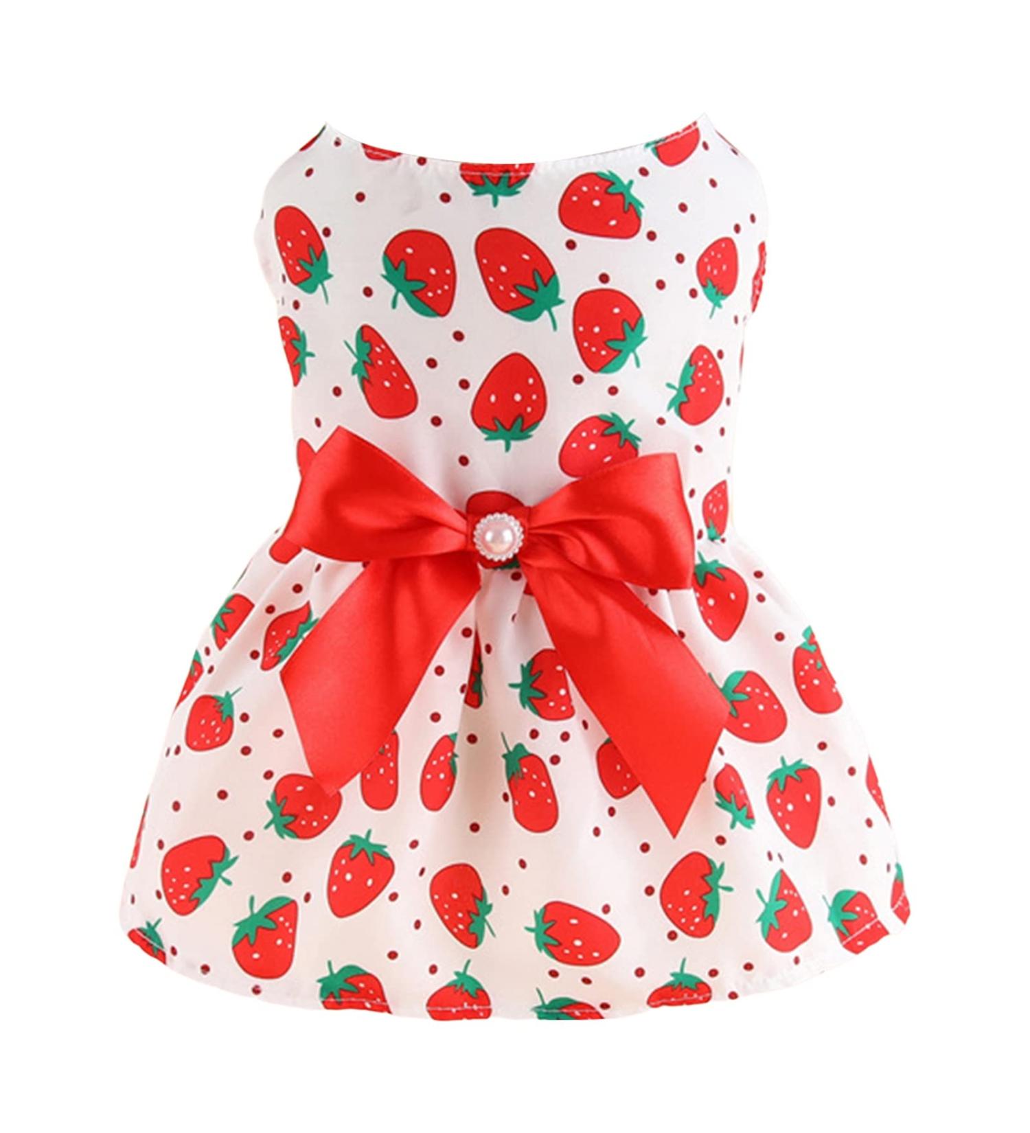Luojuny Christmas Holiday Dog Dress Valentine's Day Dog Skirts Bowknot Vibrant Color Dog Princess Cosplay Costume Mommy Puppy Shirt Skirt Doggie Dresses Pet Clothes Apparel for Dogs & Cats Red XS - Buy Online on GoSupps.com