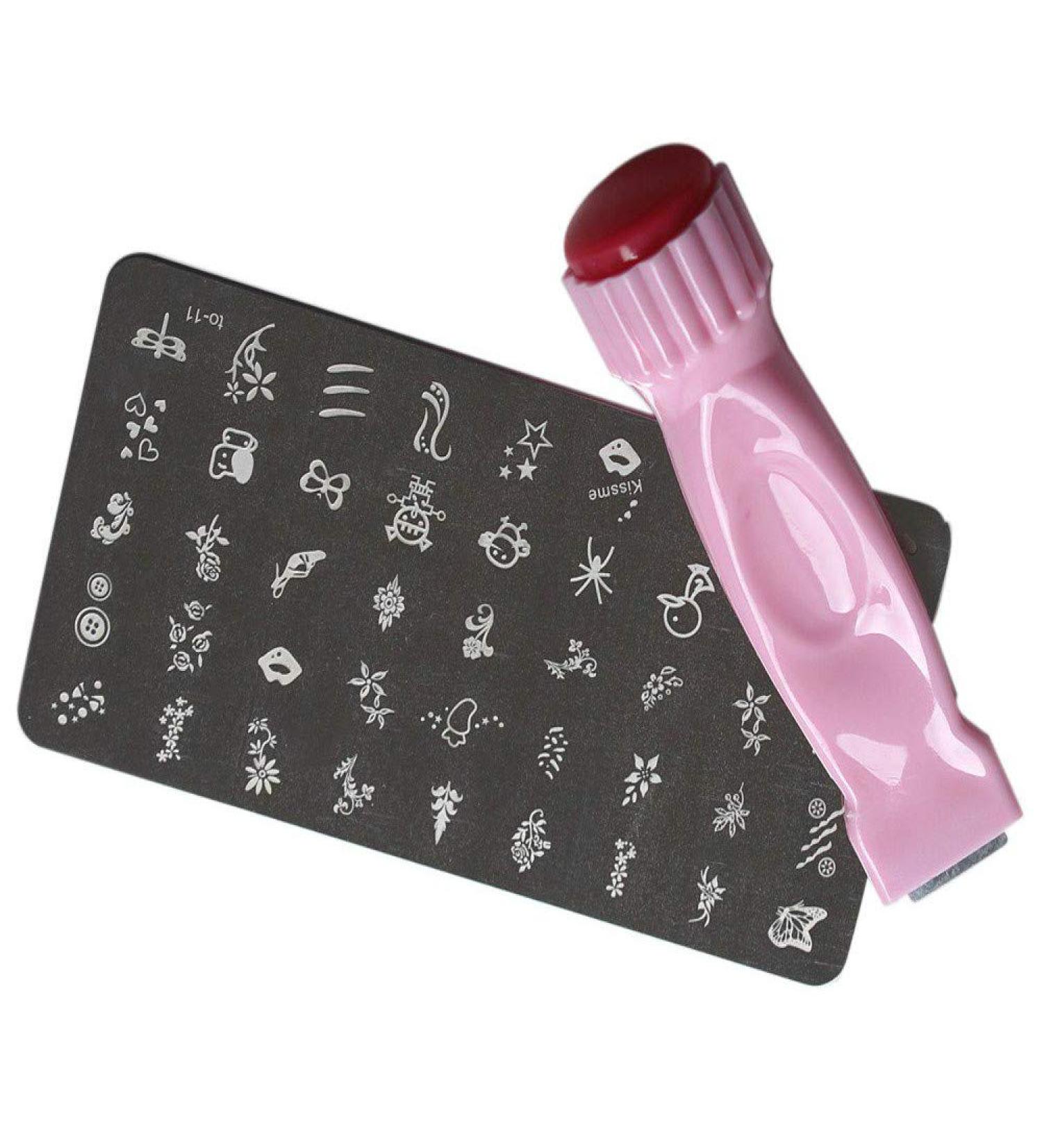 Fengyuanhong Nail Art Stamp Stencil Tool Kit - Precision Stamping Plates & Stamper Set for Creative Nail Designs - Buy Online on GoSupps.com