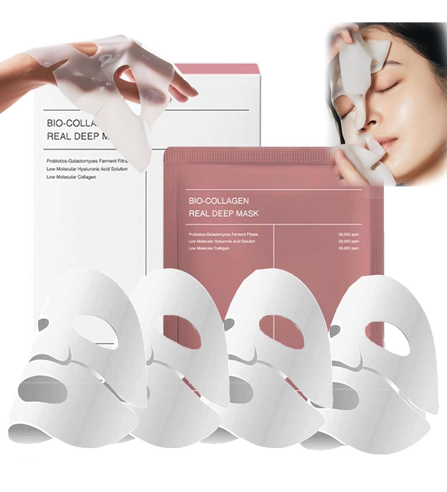 Bio Collagen Mask Overnight Bio Collagen Face Mask Collagen Face Mask Face Mask Overnight Collagen Reverse Film Volume Peel Off Mask (white) - Buy Online on GoSupps.com