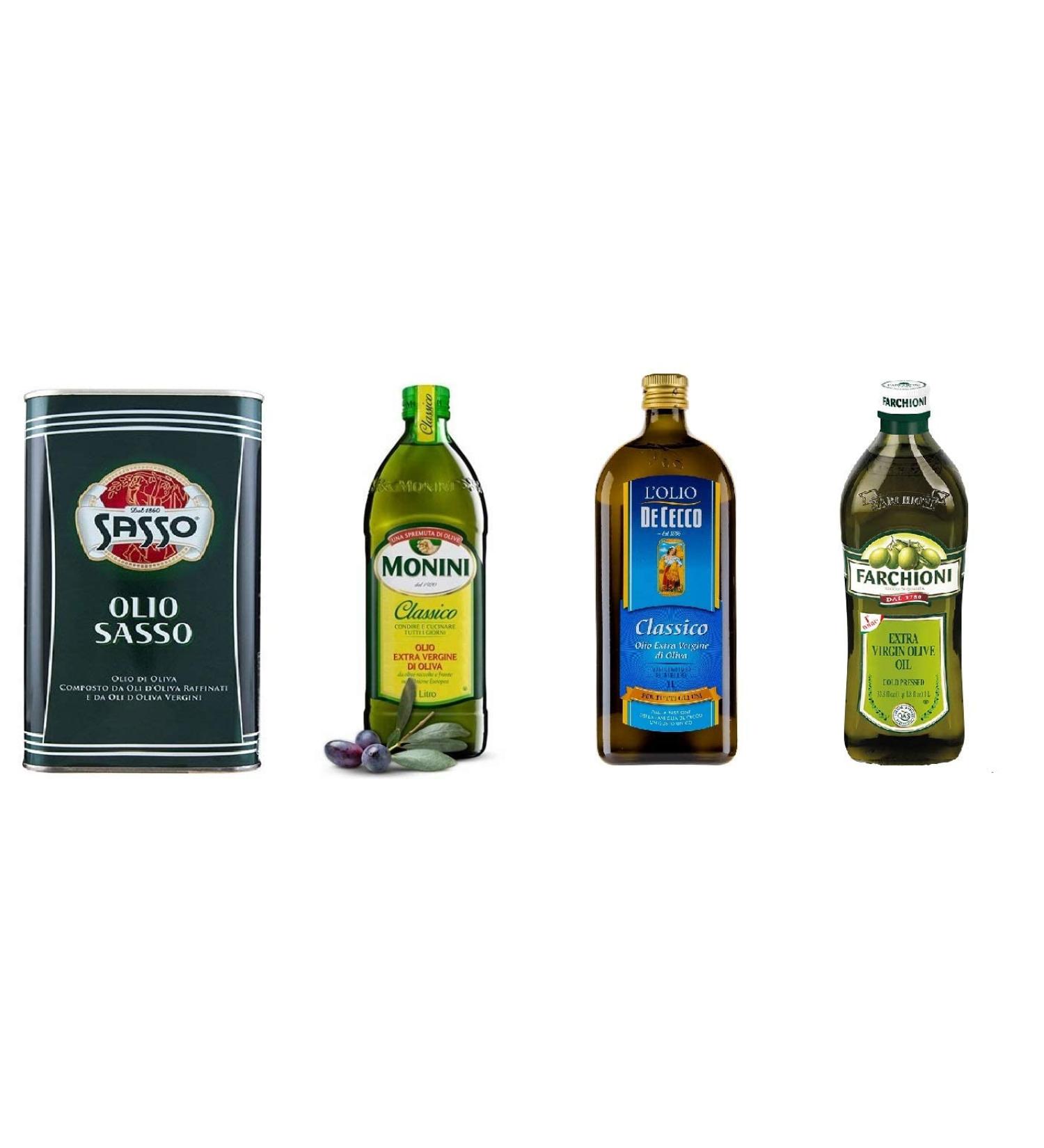 De Cecco De Cecco Monini Sasso Farchioni Extra Virgin Olive Oil Natives Olive Oil 1 Litre 100% Italian - Buy Online on GoSupps.com