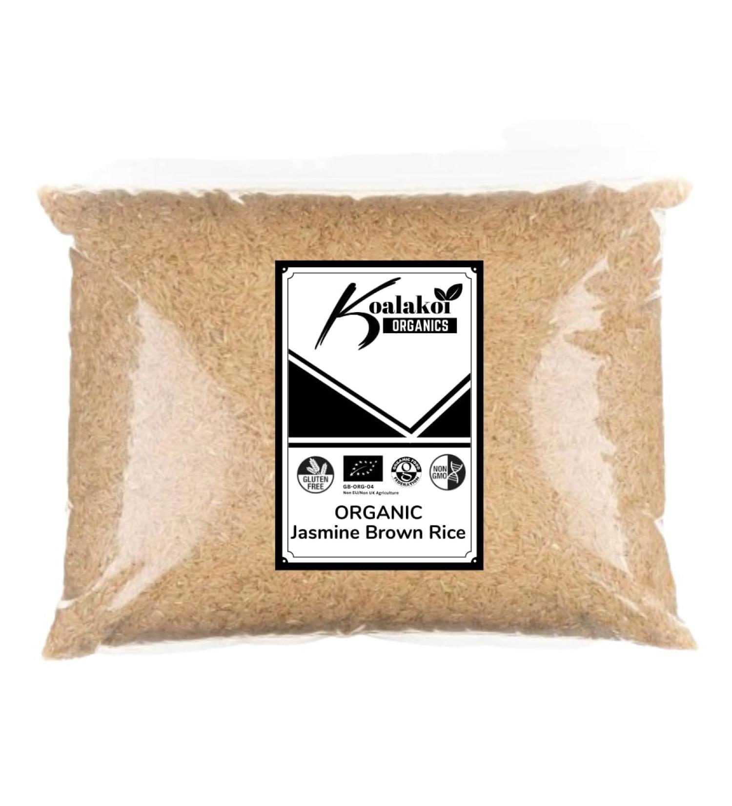 Koalakoi ORGANIC Certified Brown Jasmine Rice | Rich in fibre and nutrients | Premium quality non-GMO Natural rice grain no Additives or Preservatives (1.8kg) - Buy Online on GoSupps.com