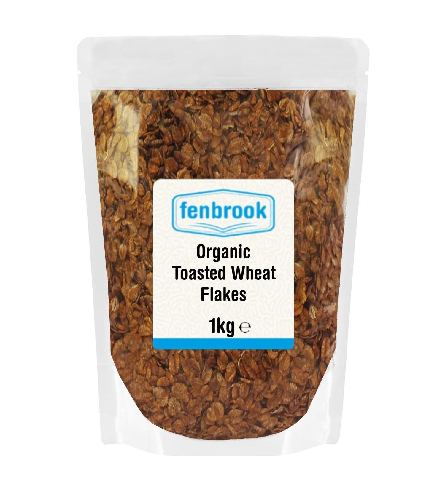 Organic Toasted Wheat Flakes 1kg | Certified Organic by Fenbrook Organic - Buy Online on GoSupps.com