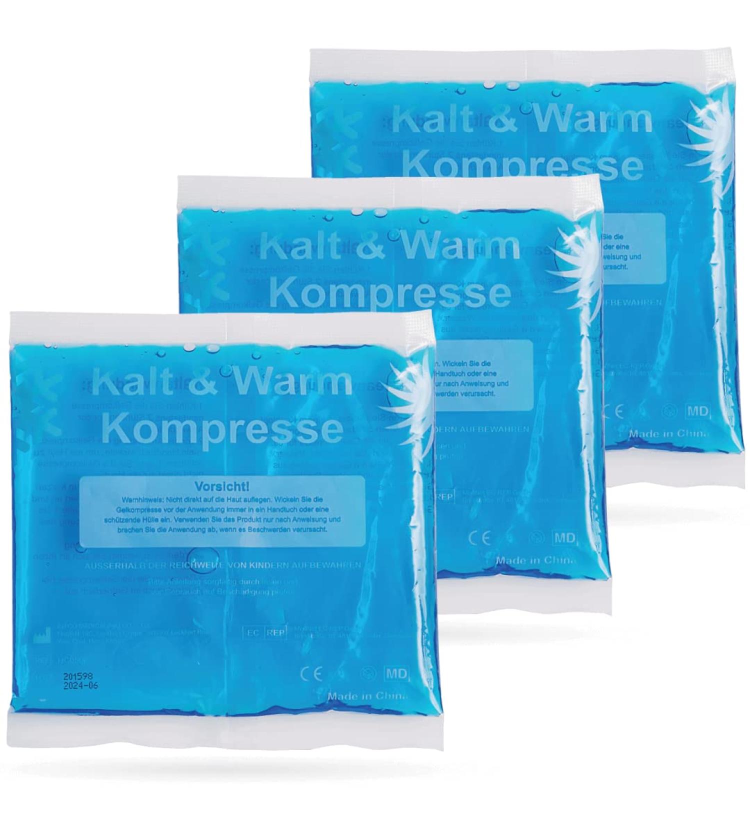 Buy IEA Medical Cold Warm Compress | 3 Set | 13x14 cm | Reusable Gel Cooling Cushions for Pain Relief | Ideal for Bruises & Insect Bites - Blue - Buy Online on GoSupps.com