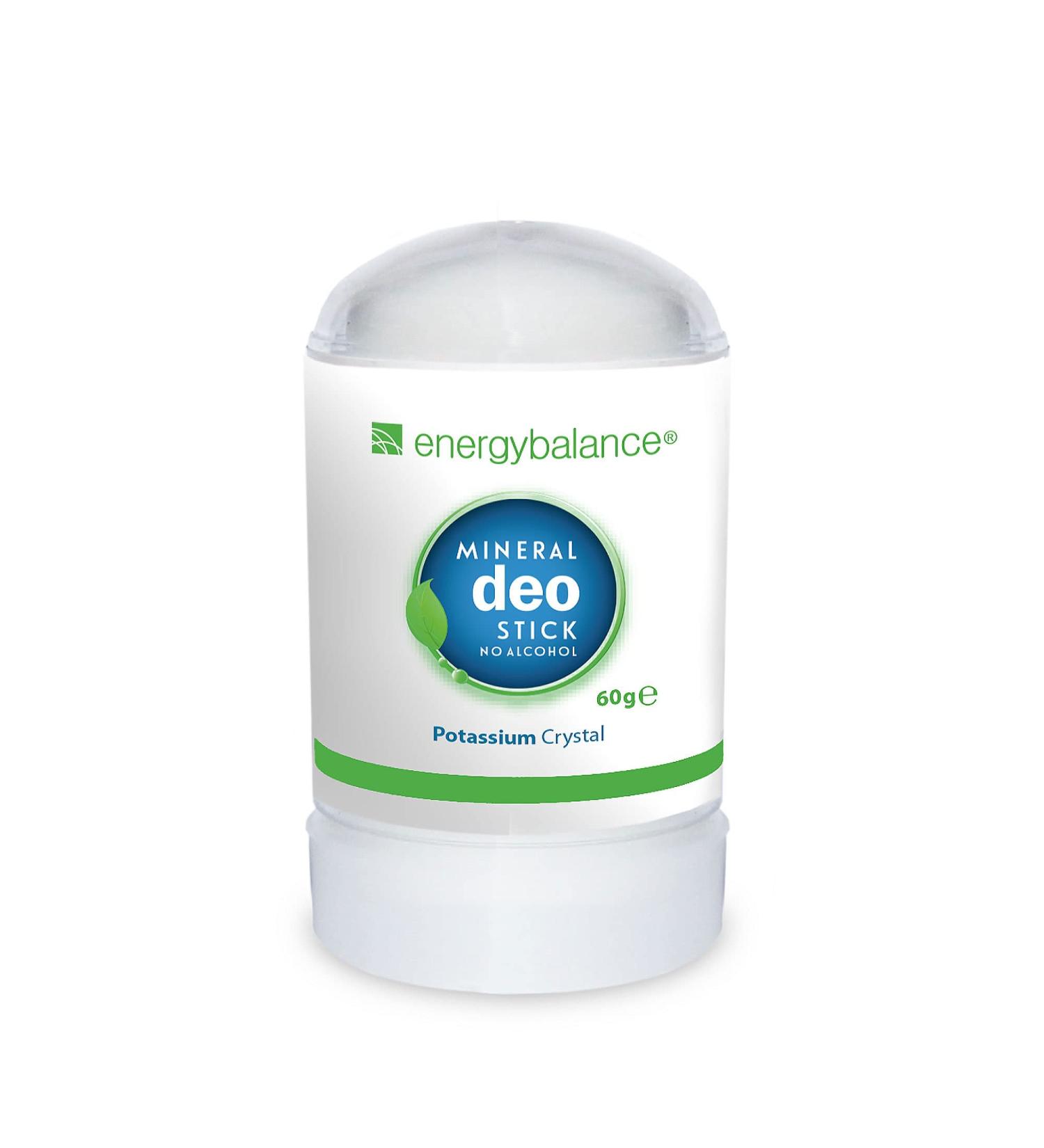 EnergyBalance Deo-Stick crystal 60g without aluminum (aluminum chlorides) - For men and women - Odorless - Deodorant - Brand quality from Switzerland - Buy Online on GoSupps.com