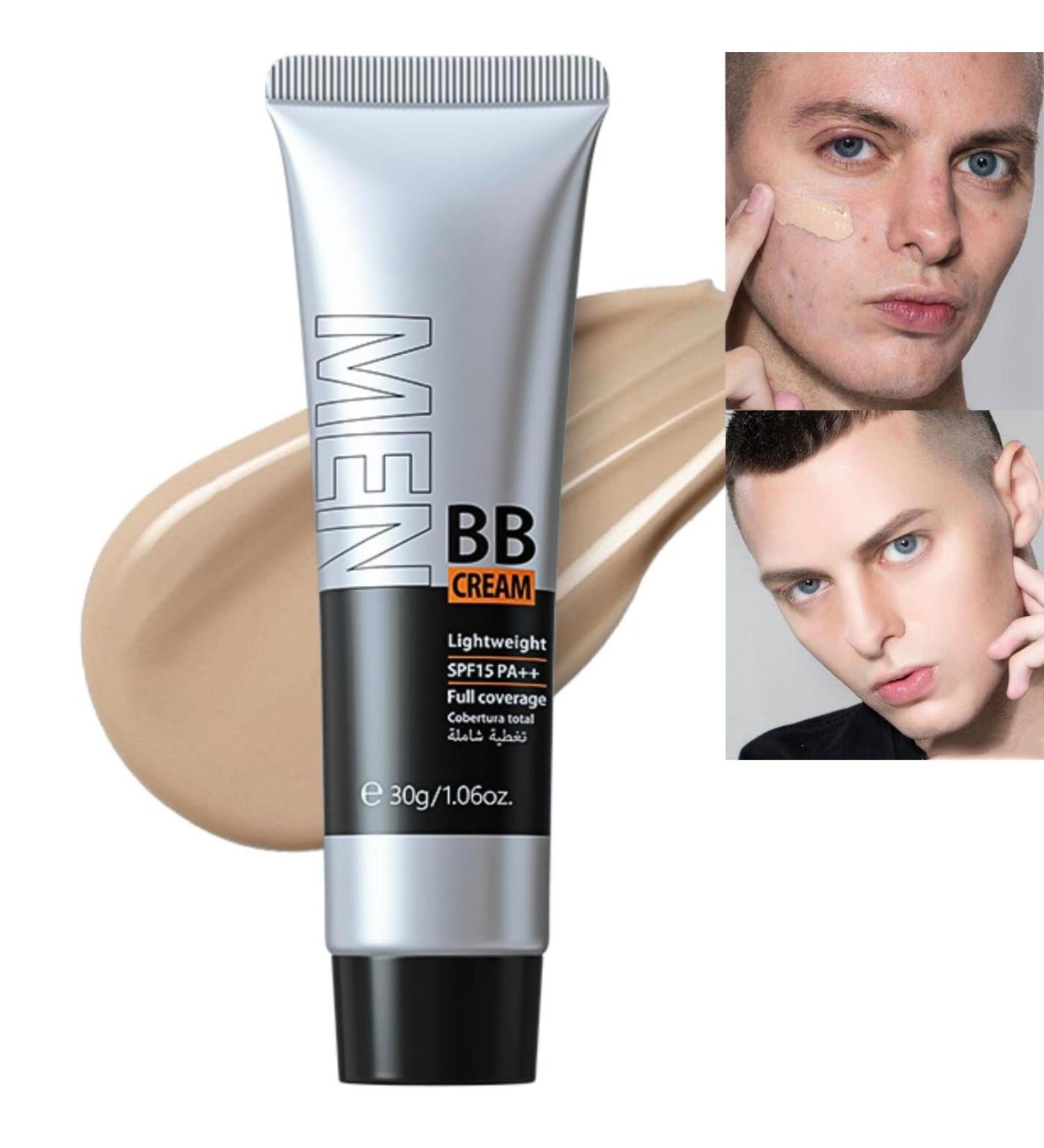 Mens BB Cream Foundation Tinted SPF 15 Face Moisturiser BB Cream Light BB Cream Foundation Cover Blemishes Moisturizing Men Tone Up Face Cream BB Cream Foundation Medium Tinted Sunscreen for Face - Buy Online on GoSupps.com