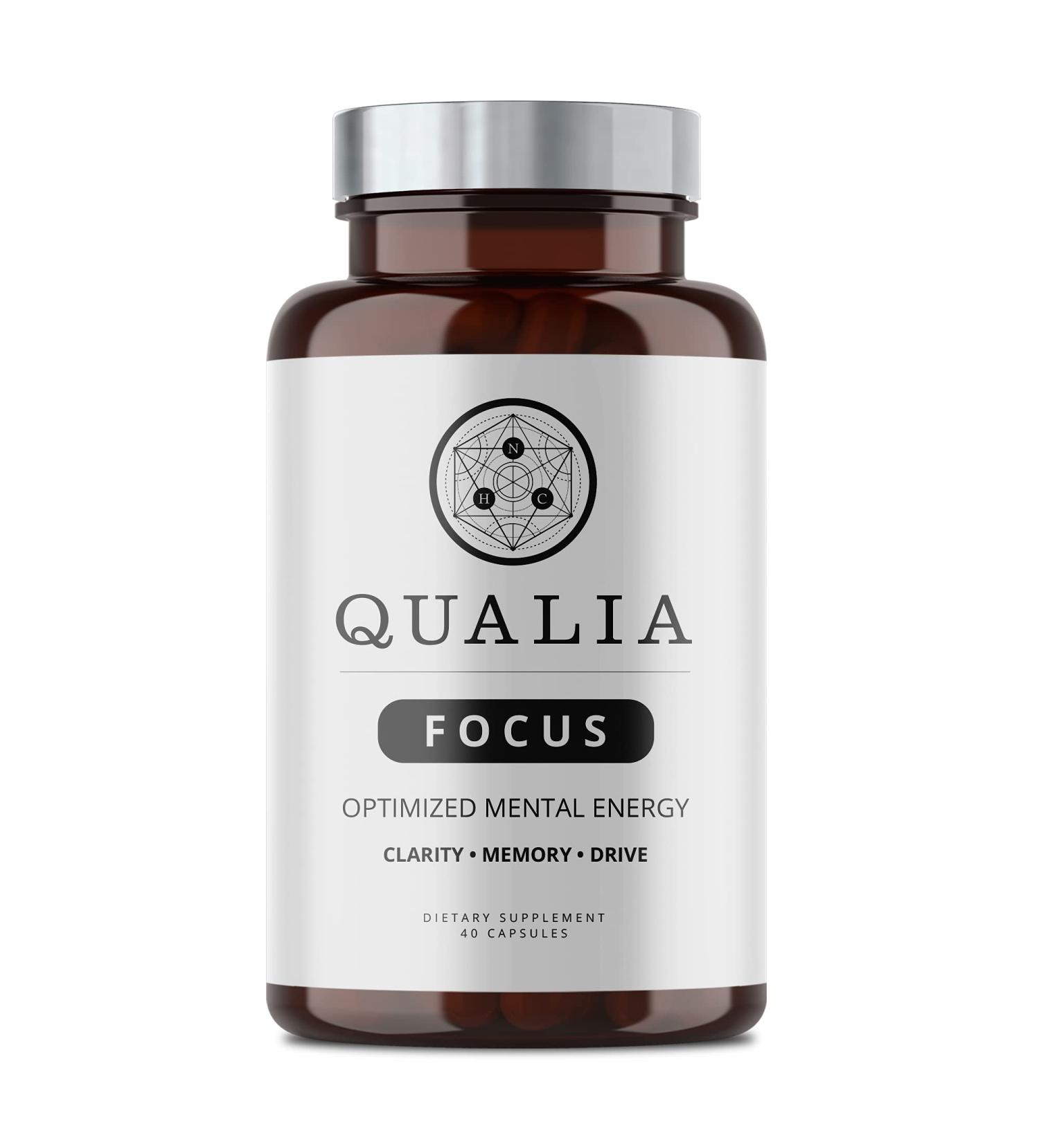 Qualia Focus Brain Booster Supplement | Enhanced Nootropic for Mental Energy, Alertness & Memory | Ginkgo Biloba, L-Theanine | 40 ct - Buy Online on GoSupps.com