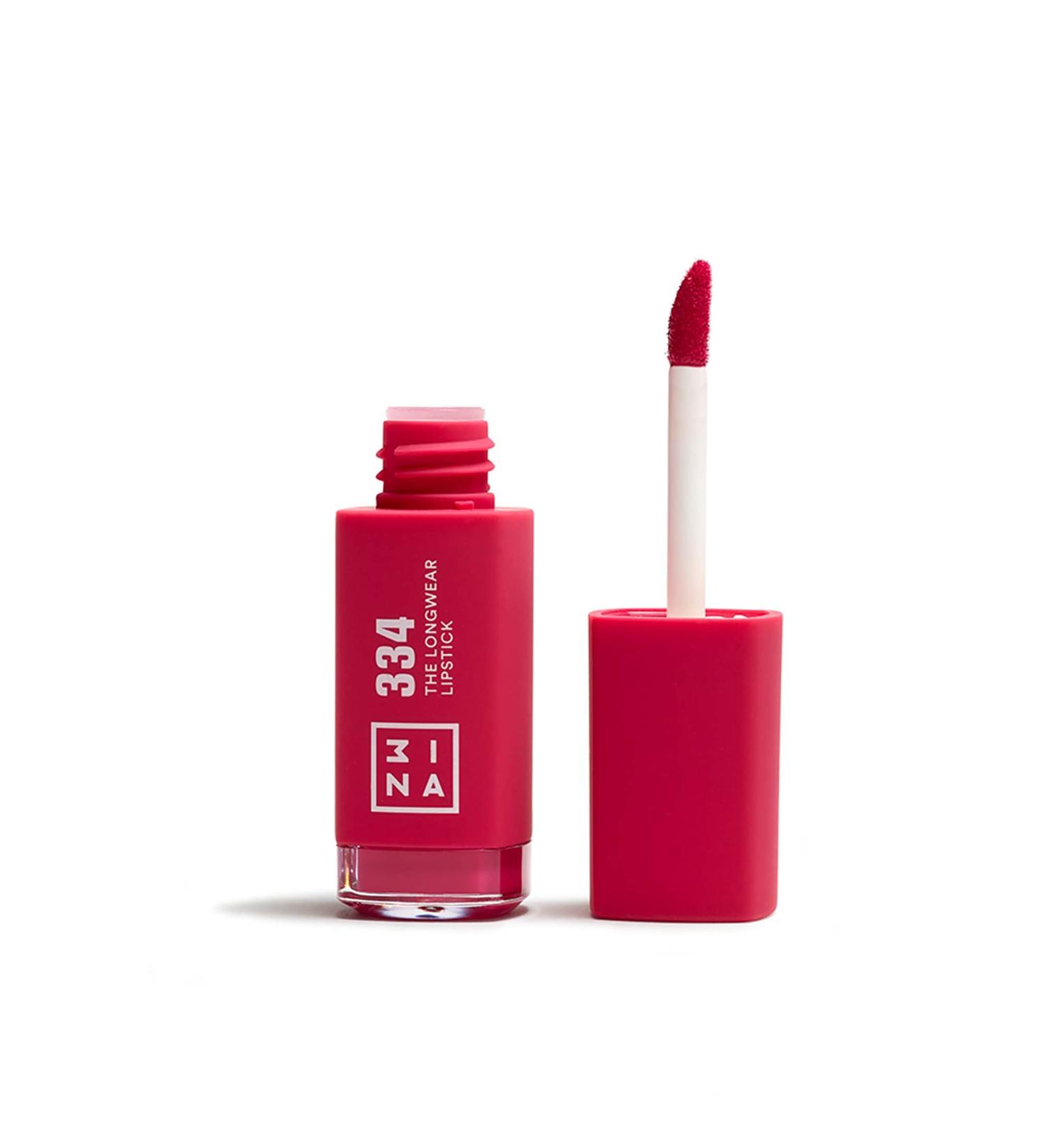 3ina Longwear Lipstick 334 - Strong Pink Matte Lipstick with Hyaluronic Acid - Vegan & Cruelty-Free High-Pigment Liquid Lipstick for Lasting Wear - Buy Online on GoSupps.com